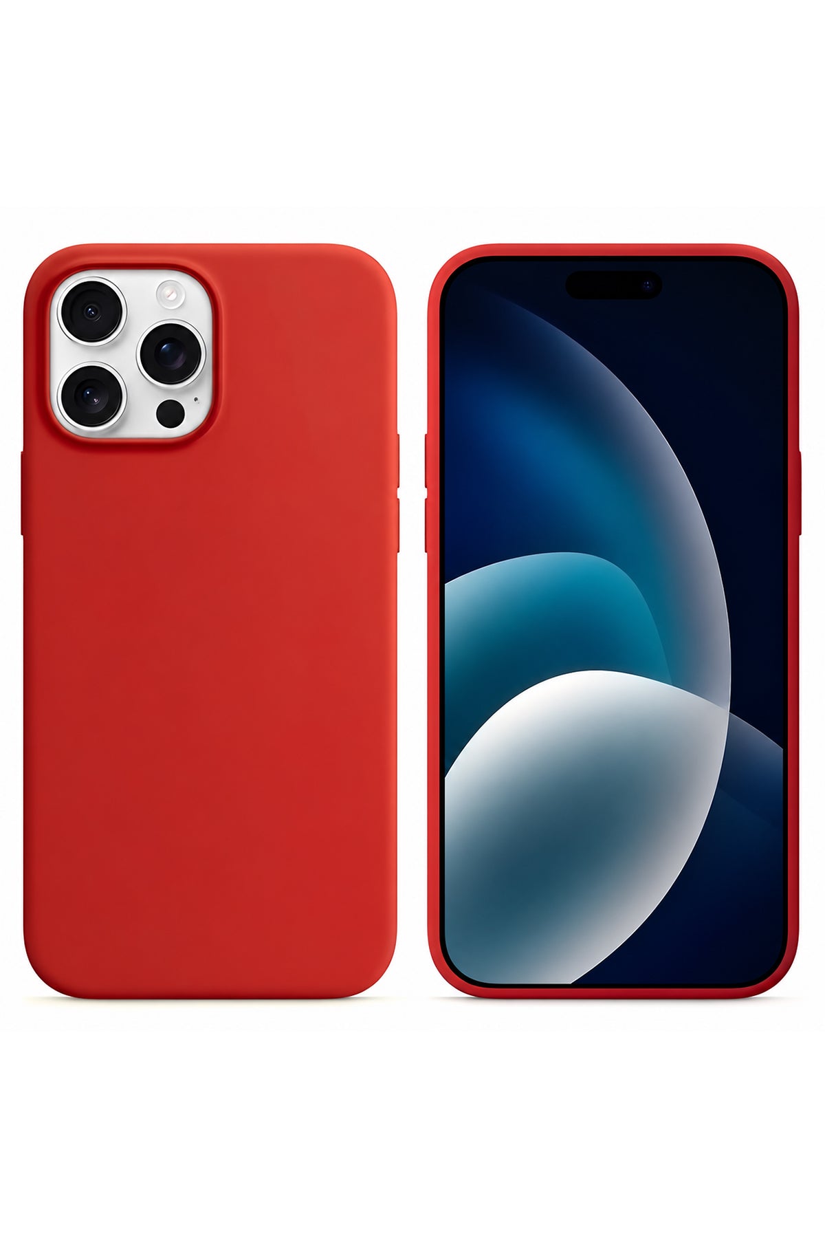 iPhone 16 Pro Max Soft Touch Lansman Silikon Kılıf Kırmızı