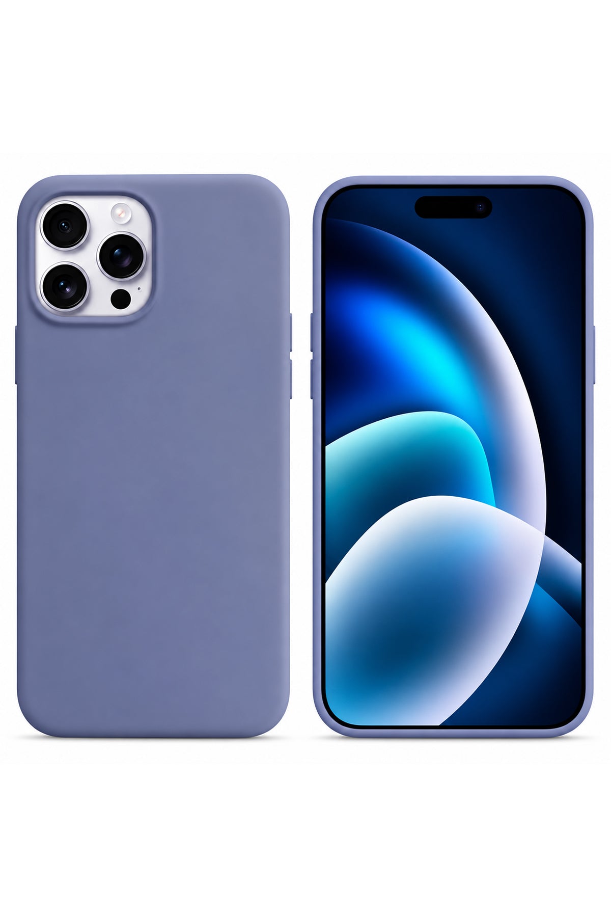 iPhone 13 Pro Soft Touch Lansman Silikon Kılıf Lavanta Grisi