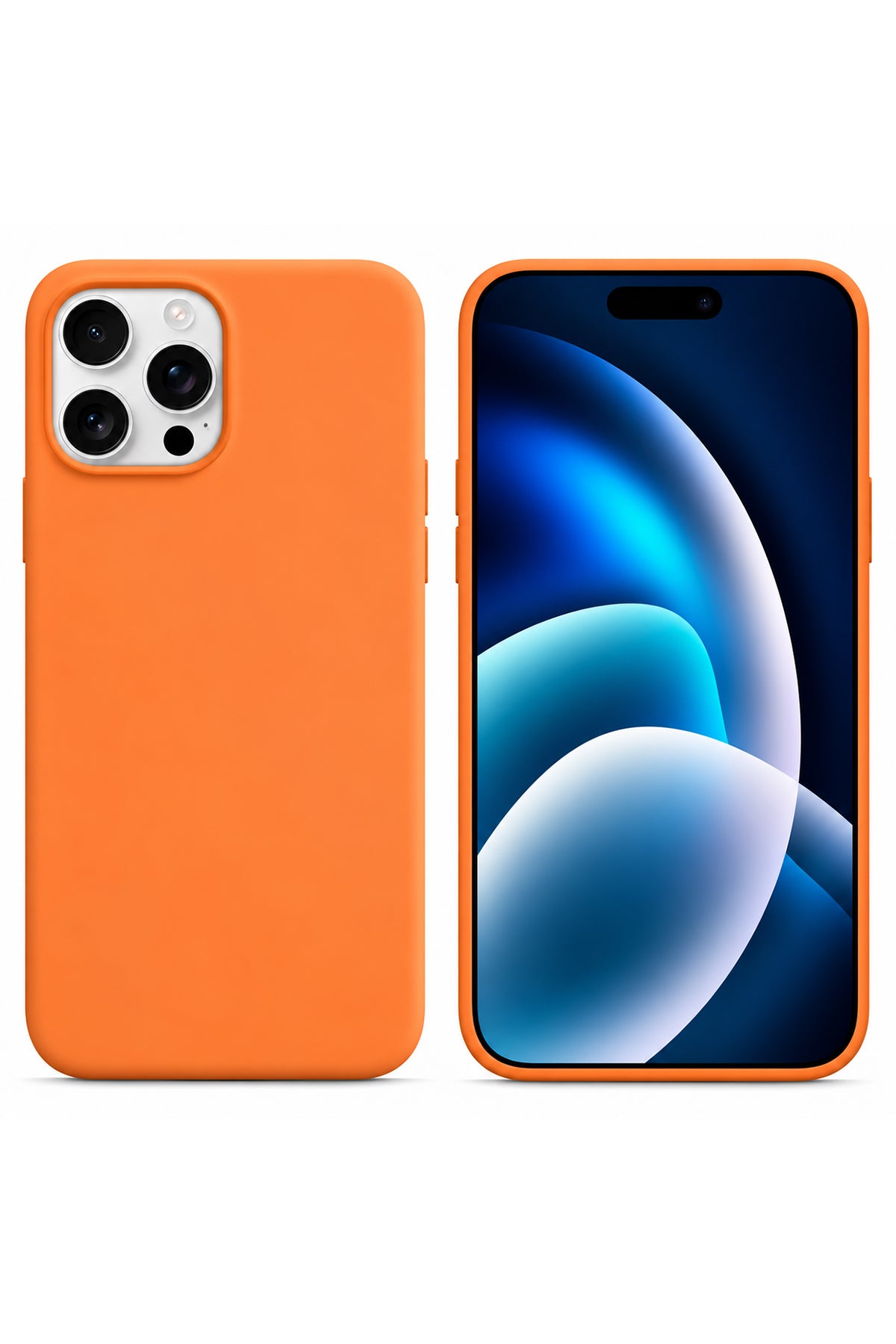 iPhone 13 Pro Soft Touch Lansman Silikon Kılıf Turuncu