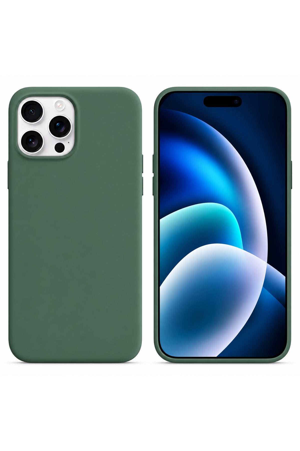 iPhone 13 Pro Soft Touch Lansman Silikon Kılıf Yeşil
