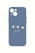 iPhone 13 Valestra İnce Kamera Korumalı Mika Kılıf June Daisy Blue