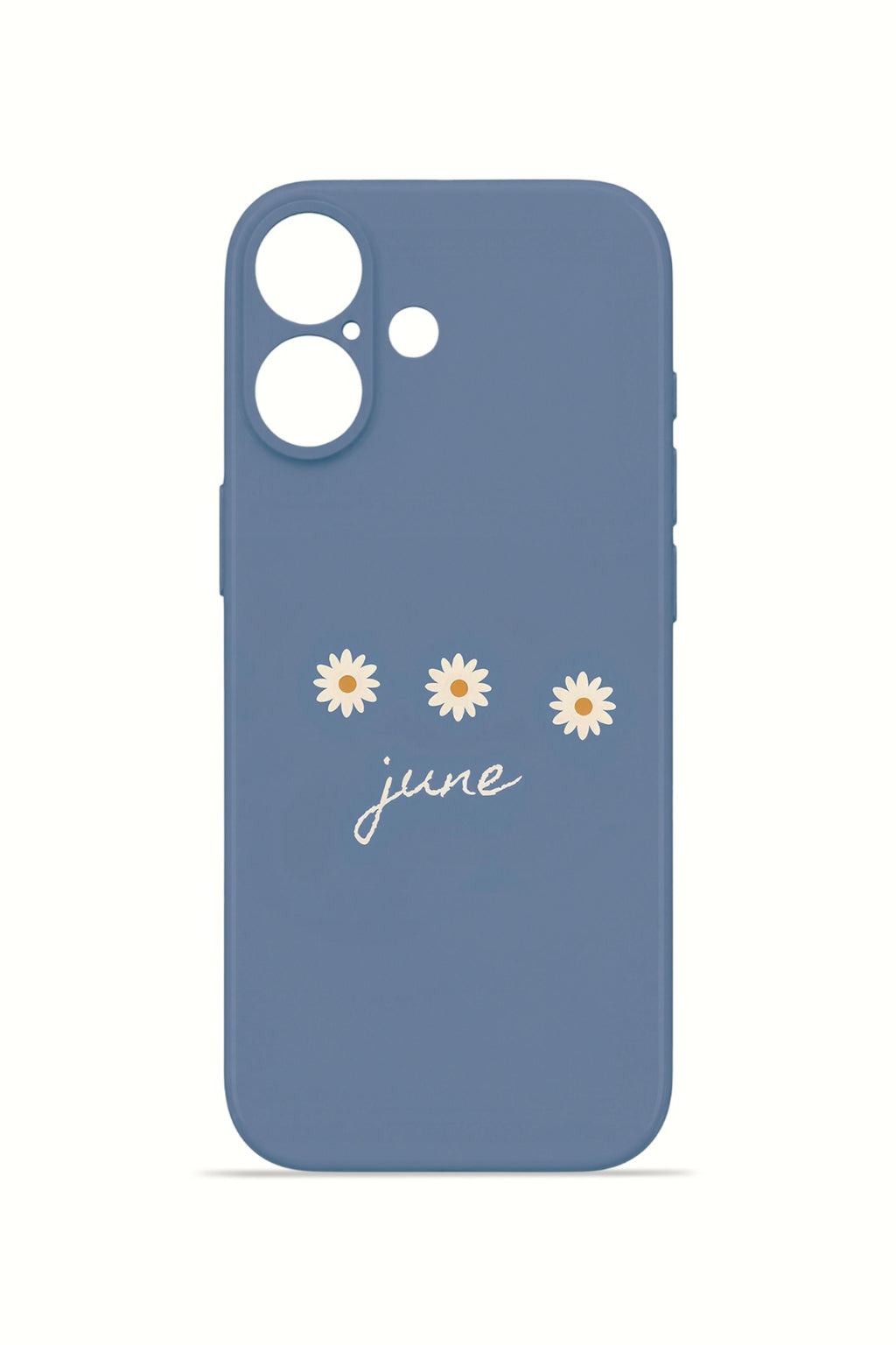 iPhone 16 Plus Valestra İnce Kamera Korumalı Mika Kılıf June Daisy Blue