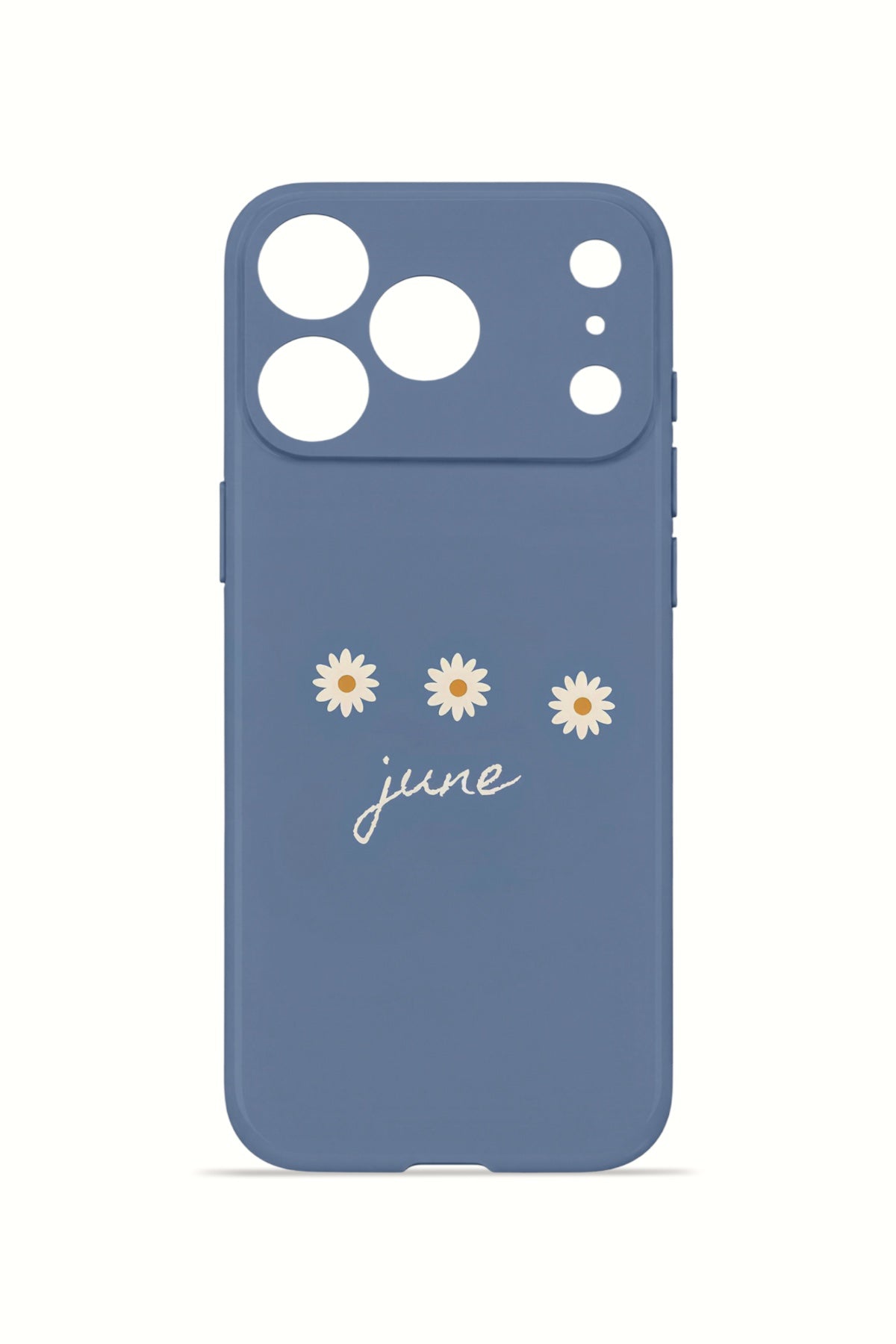 iPhone 17 Pro Valestra İnce Kamera Korumalı Mika Kılıf June Daisy Blue