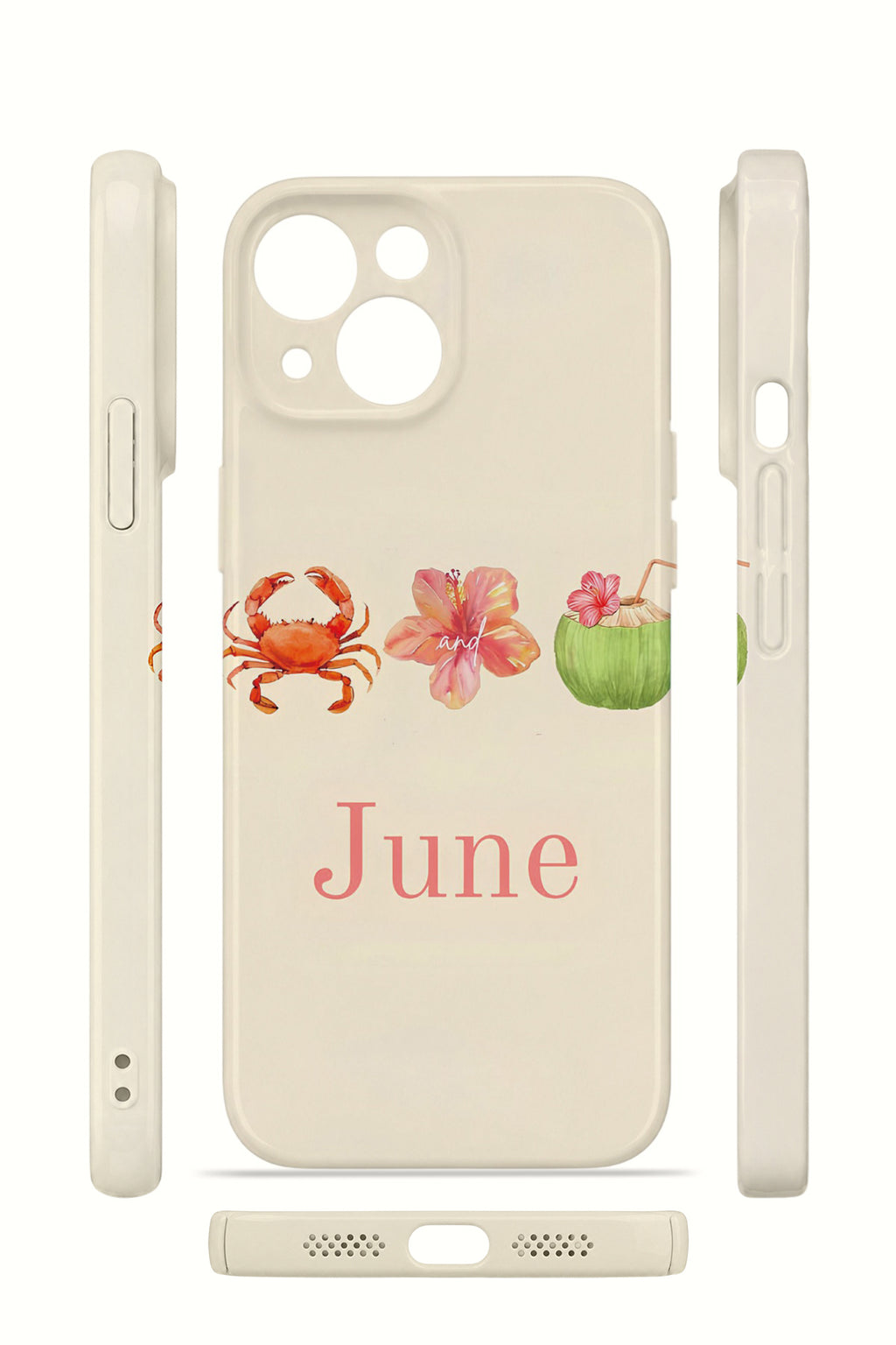 iPhone 14 Valestra İnce Kamera Korumalı Mika Kılıf June Seaside