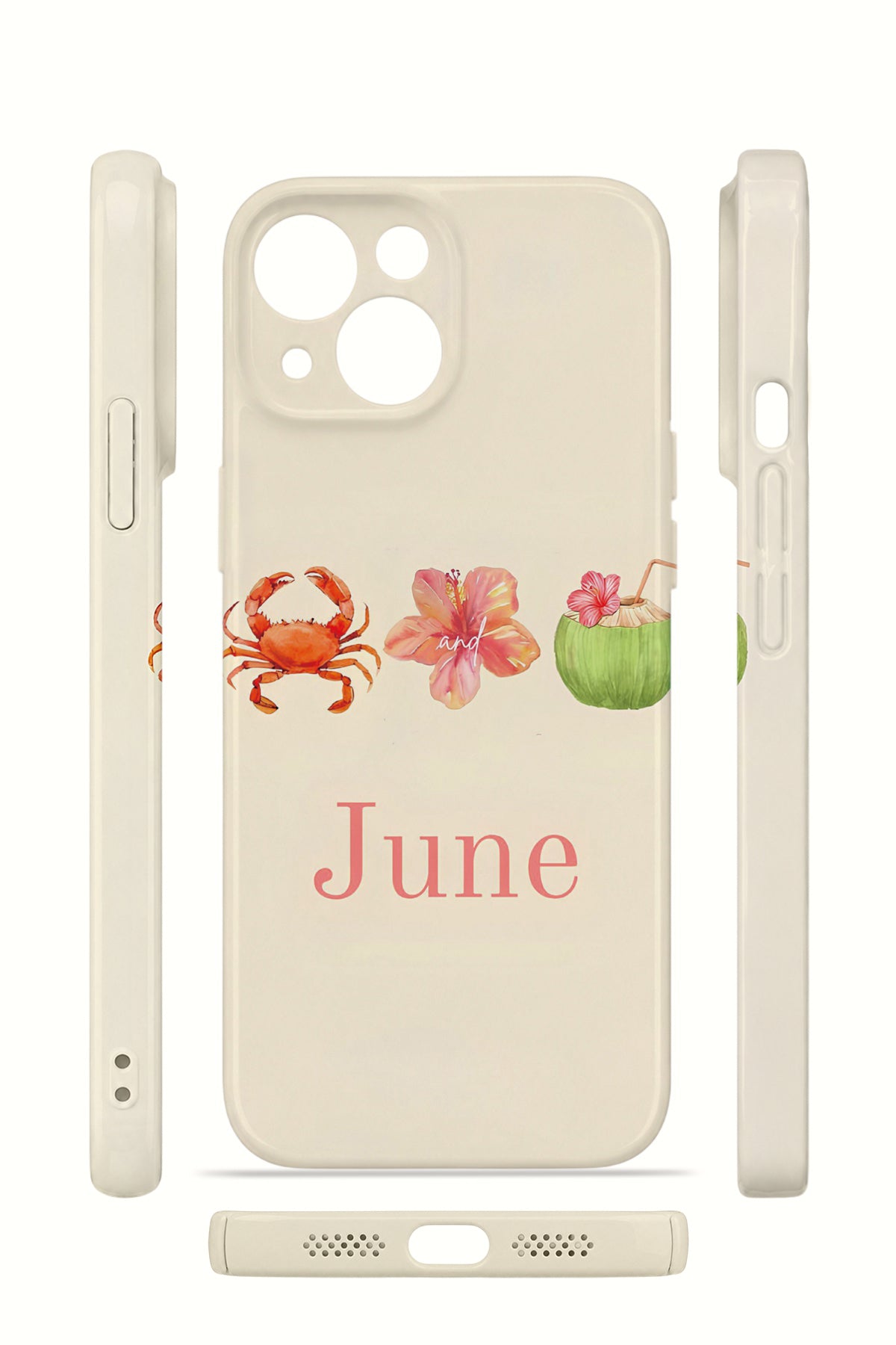 iPhone 14 Valestra İnce Kamera Korumalı Mika Kılıf June Seaside