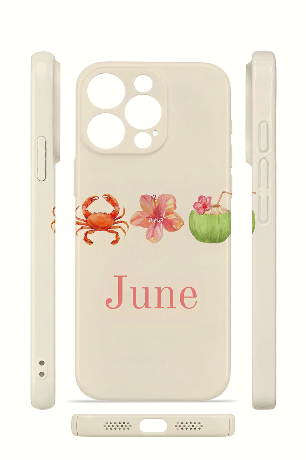 iPhone 15 Pro Valestra İnce Kamera Korumalı Mika Kılıf June Seaside