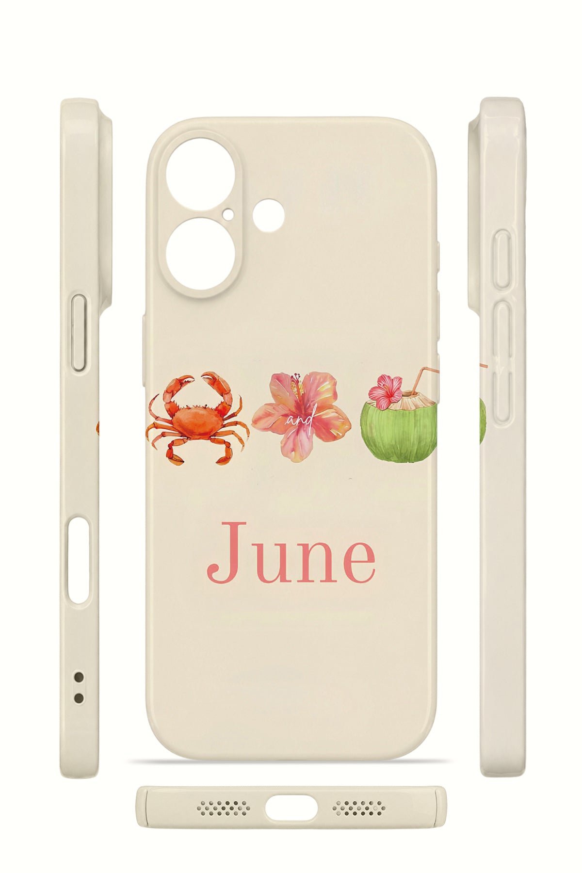 iPhone 16 Valestra İnce Kamera Korumalı Mika Kılıf June Seaside