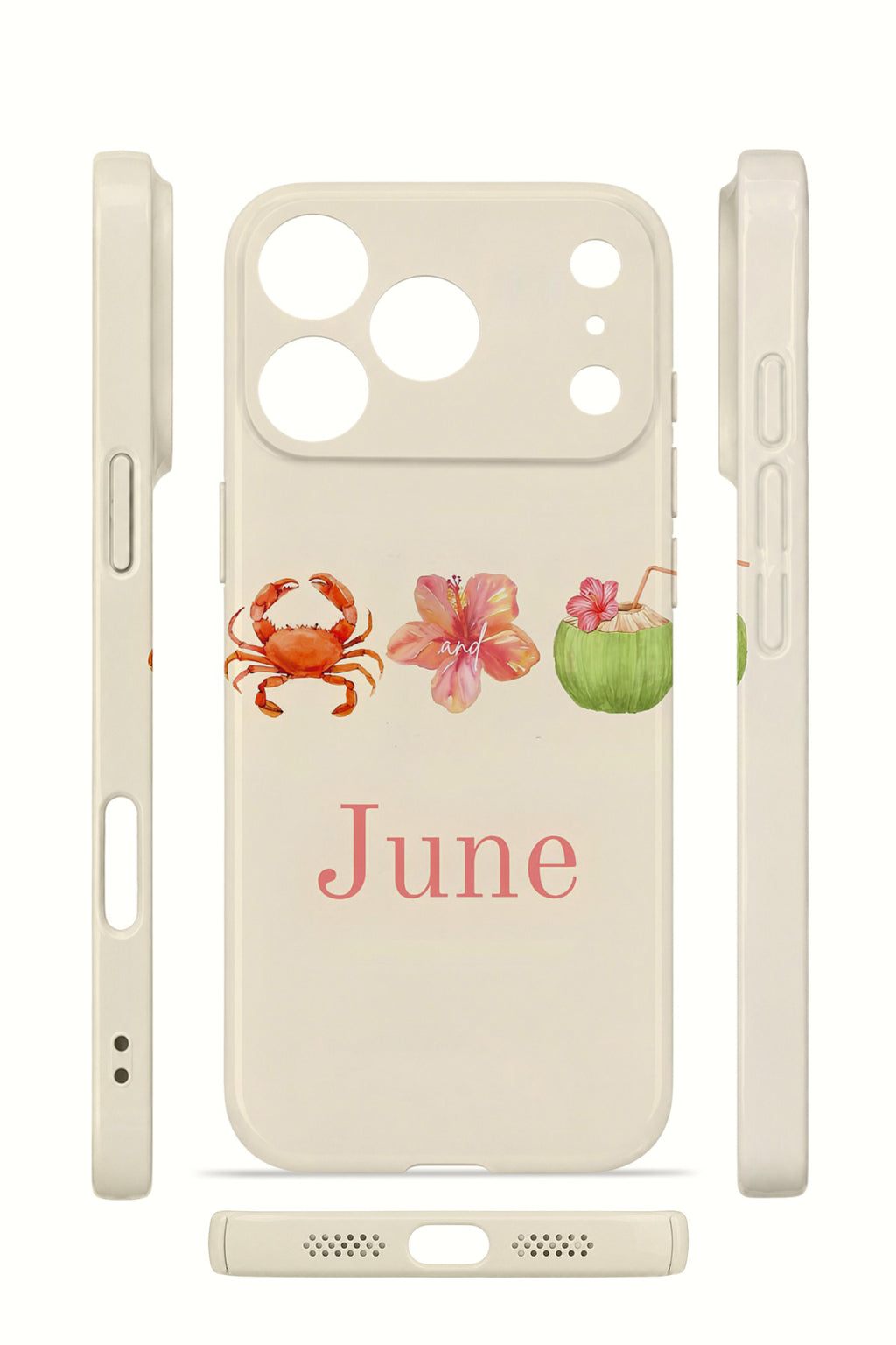 iPhone 17 Pro Valestra İnce Kamera Korumalı Mika Kılıf June Seaside