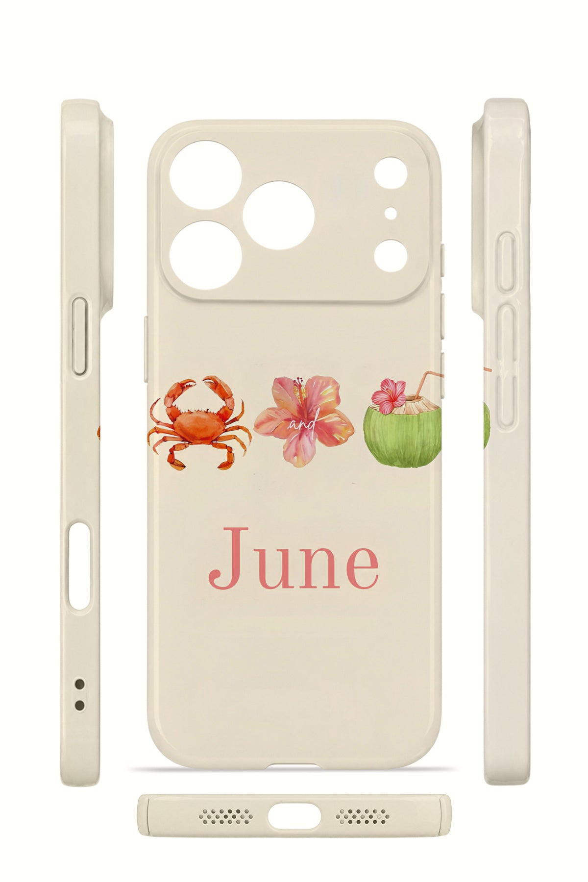iPhone 17 Pro Valestra İnce Kamera Korumalı Mika Kılıf June Seaside