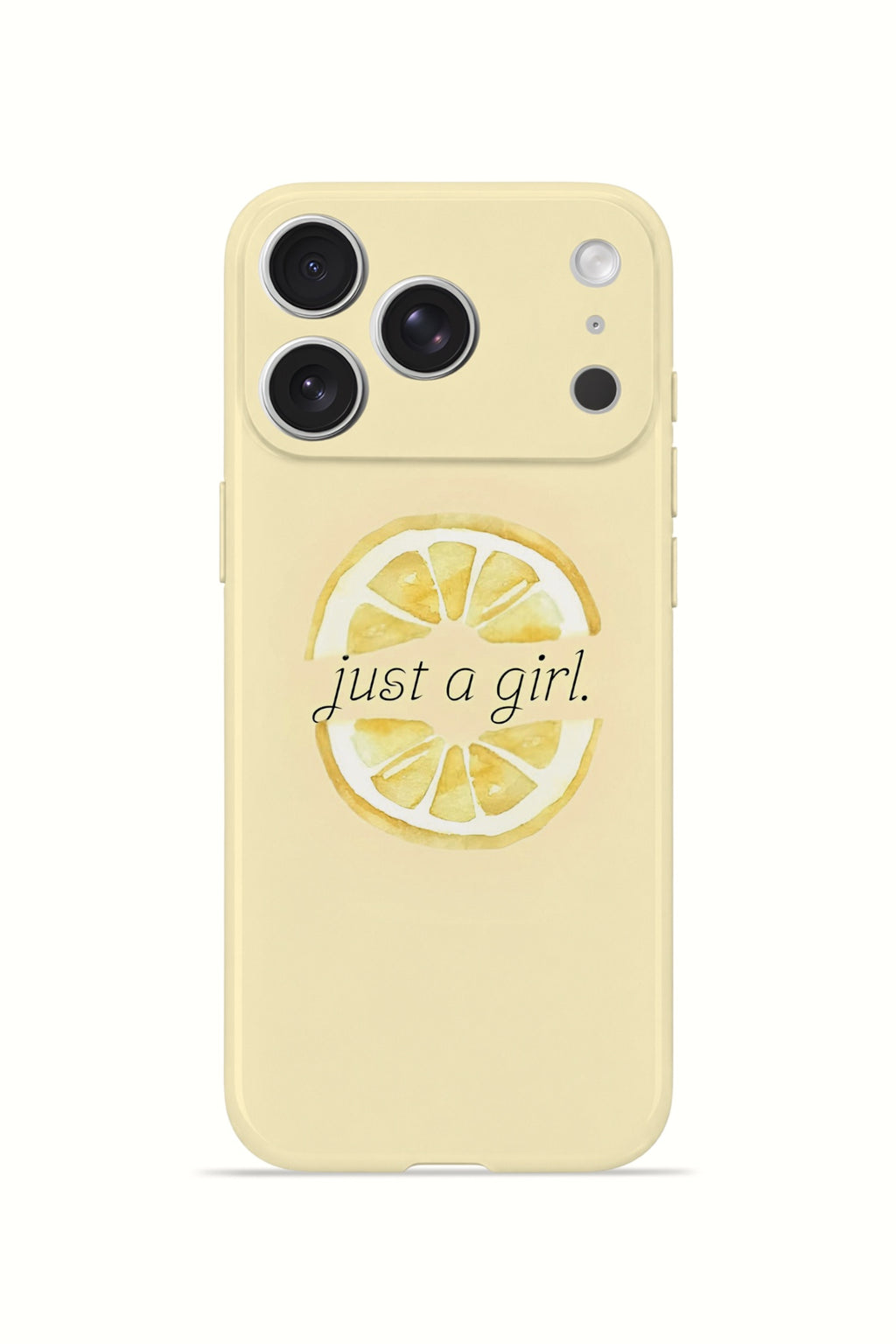 iPhone 17 Pro Valestra İnce Kamera Korumalı Mika Kılıf Just A Girl Lemon