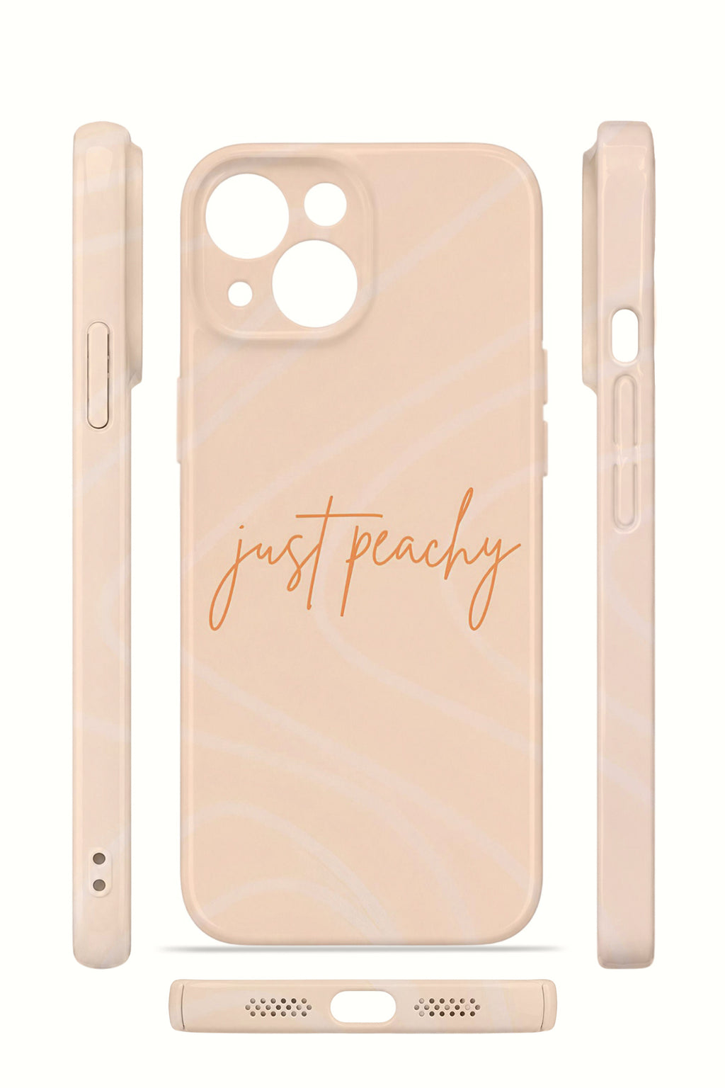 iPhone 15 Valestra İnce Kamera Korumalı Mika Kılıf Just Peachy