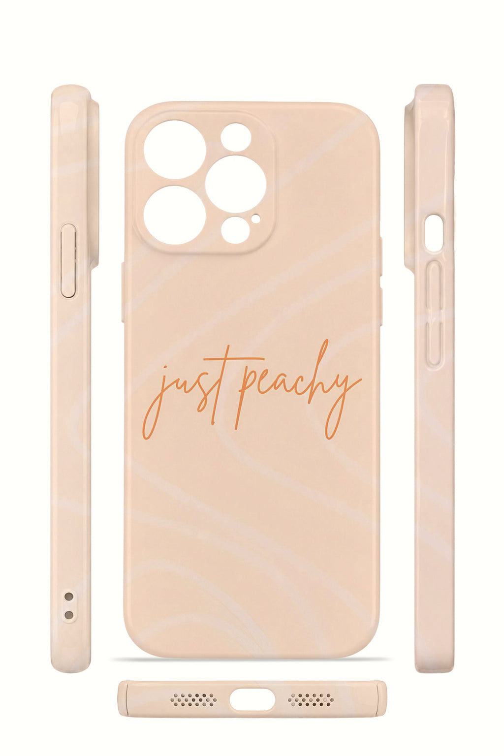 iPhone 12 Pro Valestra İnce Kamera Korumalı Mika Kılıf Just Peachy