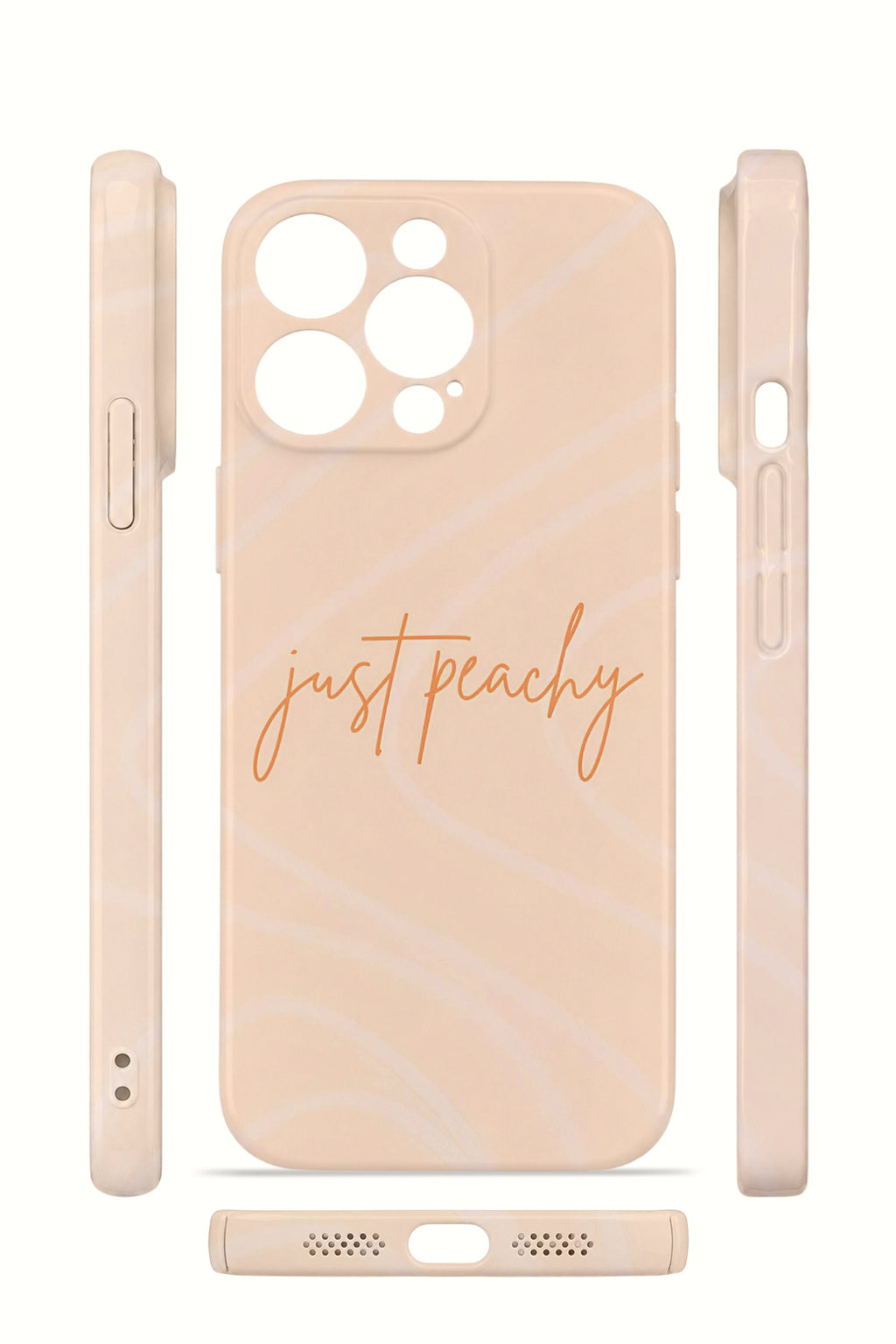 iPhone 14 Pro Valestra İnce Kamera Korumalı Mika Kılıf Just Peachy
