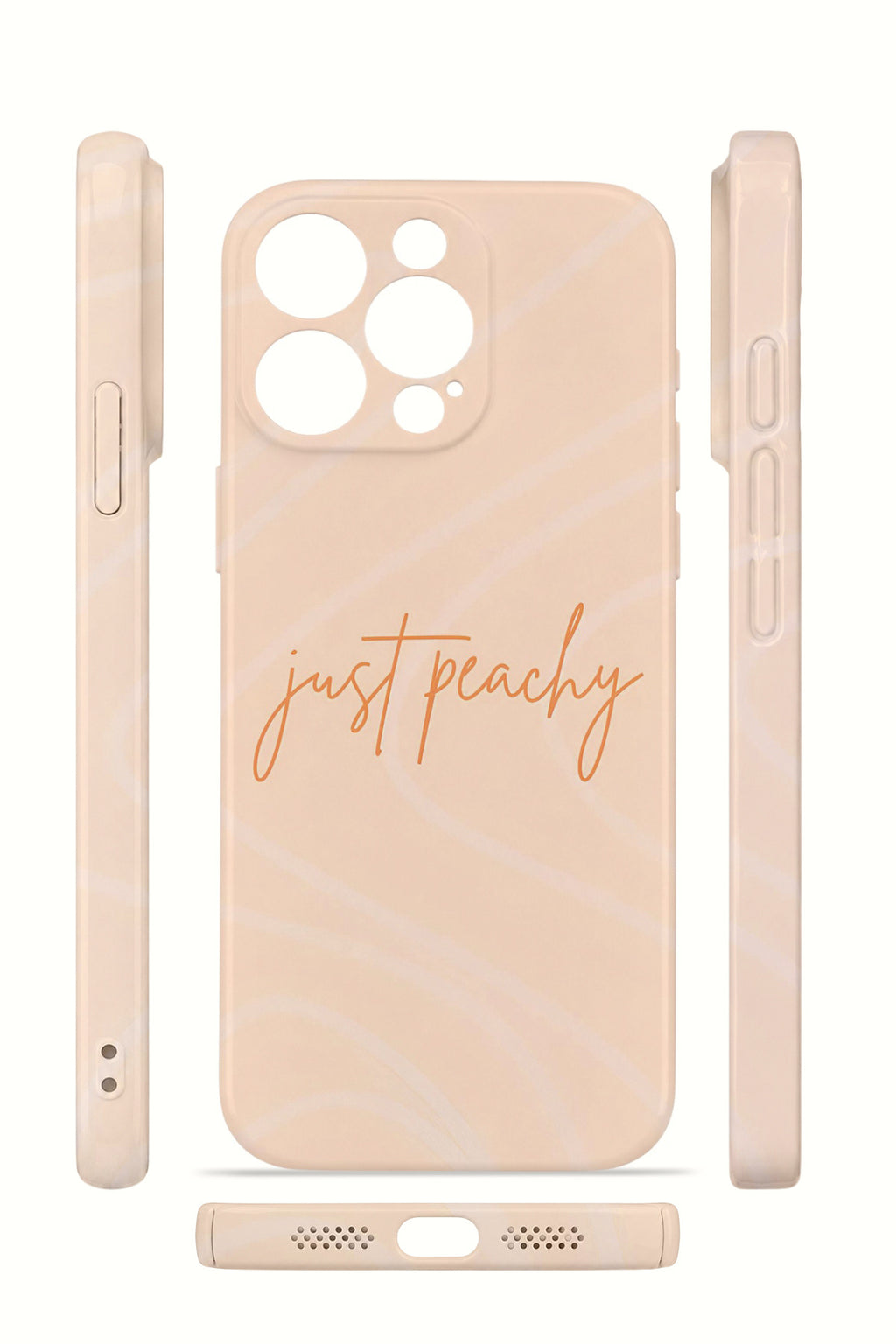 iPhone 15 Pro Valestra İnce Kamera Korumalı Mika Kılıf Just Peachy