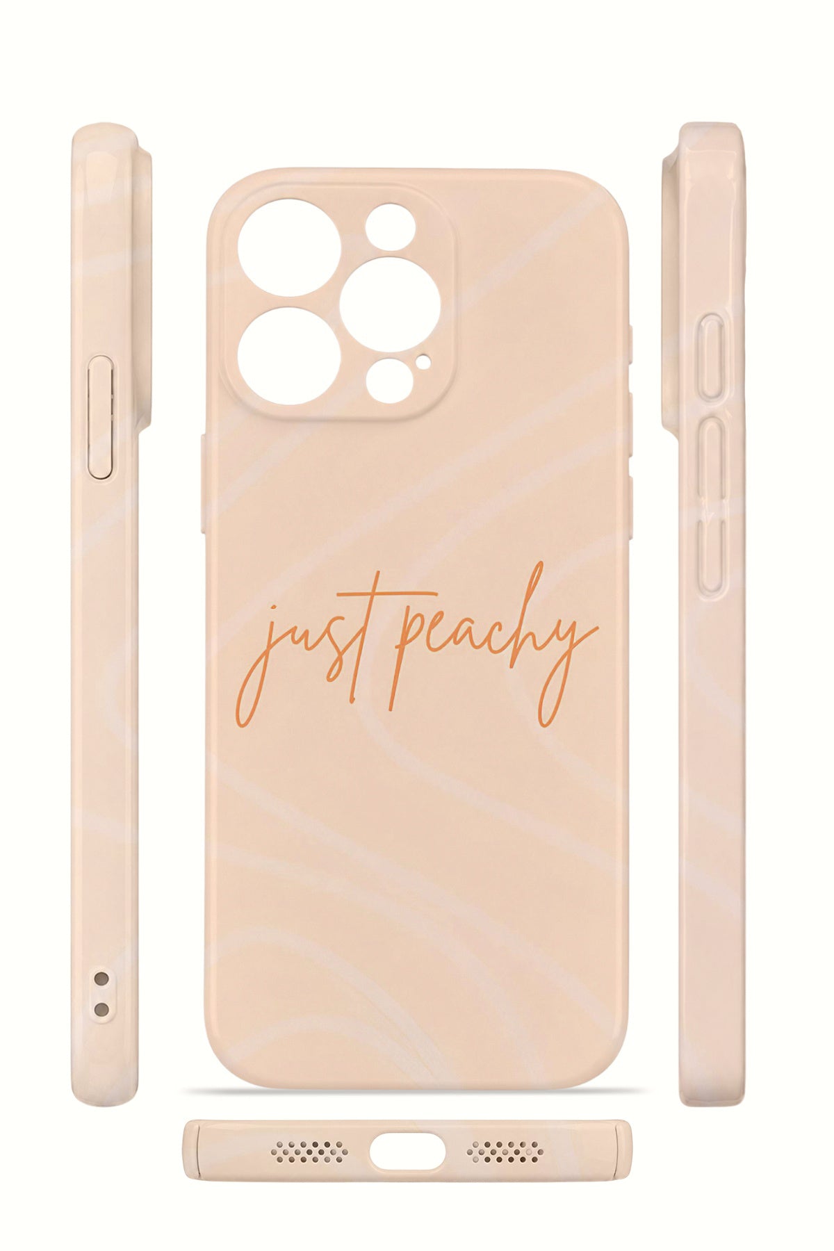 iPhone 15 Pro Valestra İnce Kamera Korumalı Mika Kılıf Just Peachy