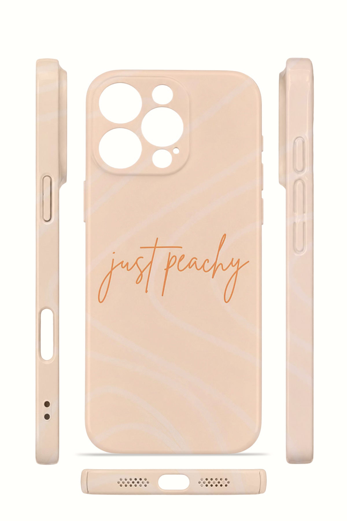 iPhone 16 Pro Valestra İnce Kamera Korumalı Mika Kılıf Just Peachy