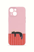 iPhone 14 Valestra İnce Kamera Korumalı Mika Kılıf Lazy Cat Sunset