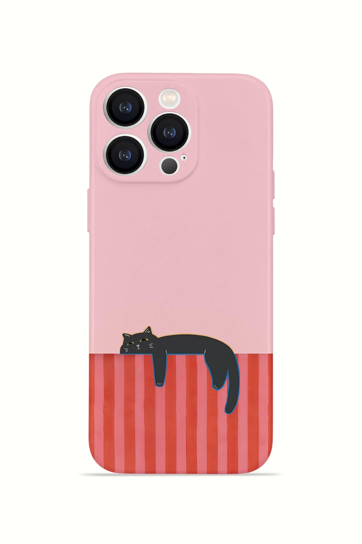 iPhone 12 Pro Valestra İnce Kamera Korumalı Mika Kılıf Lazy Cat Sunset