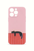 iPhone 13 Pro Max Valestra İnce Kamera Korumalı Mika Kılıf Lazy Cat Sunset