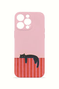 iPhone 13 Pro Valestra İnce Kamera Korumalı Mika Kılıf Lazy Cat Sunset