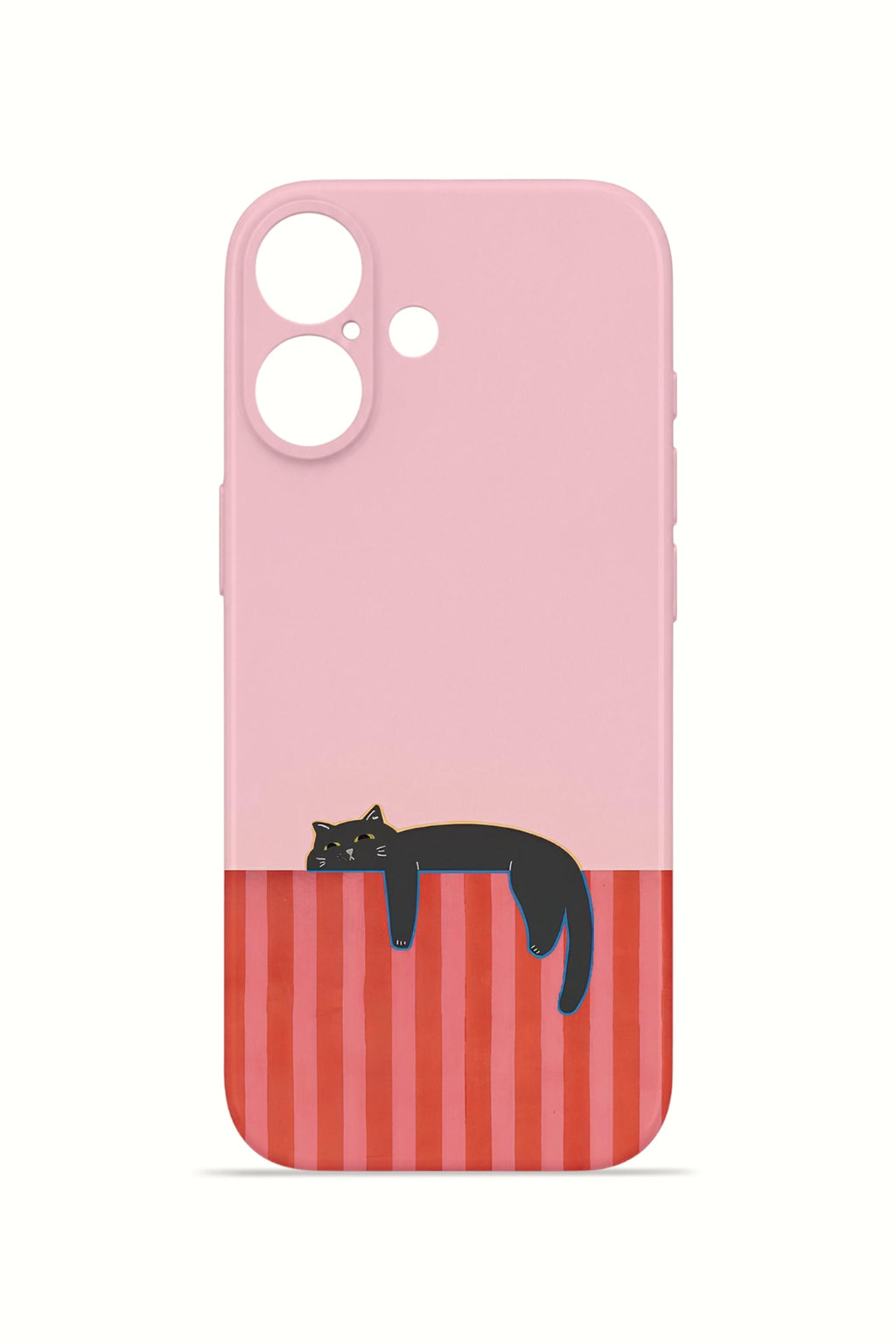 iPhone 16 Plus Valestra İnce Kamera Korumalı Mika Kılıf Lazy Cat Sunset