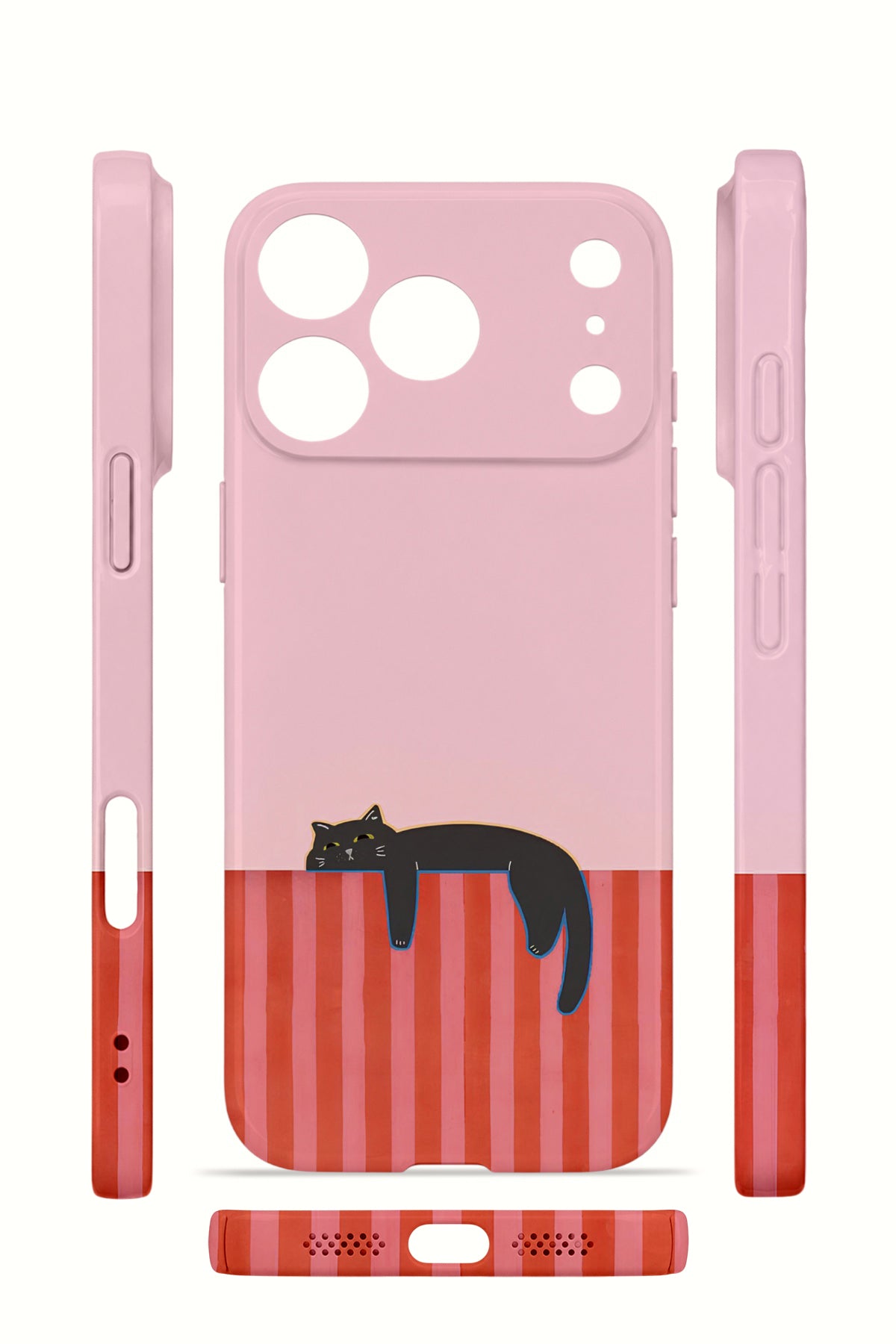 iPhone 17 Pro Max Valestra İnce Kamera Korumalı Mika Kılıf Lazy Cat Sunset