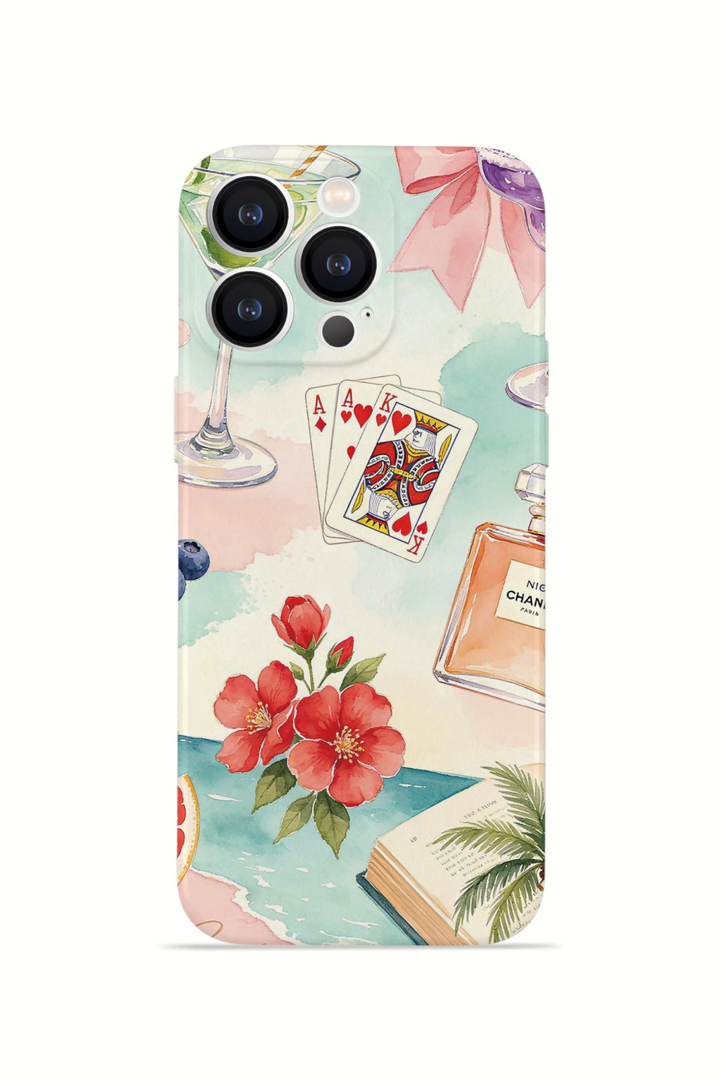 iPhone 14 Pro Max Valestra İnce Kamera Korumalı Mika Kılıf Mediterranean Holiday Collage
