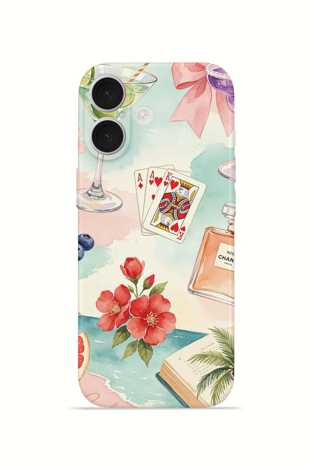 iPhone 17 Valestra İnce Kamera Korumalı Mika Kılıf Mediterranean Holiday Collage