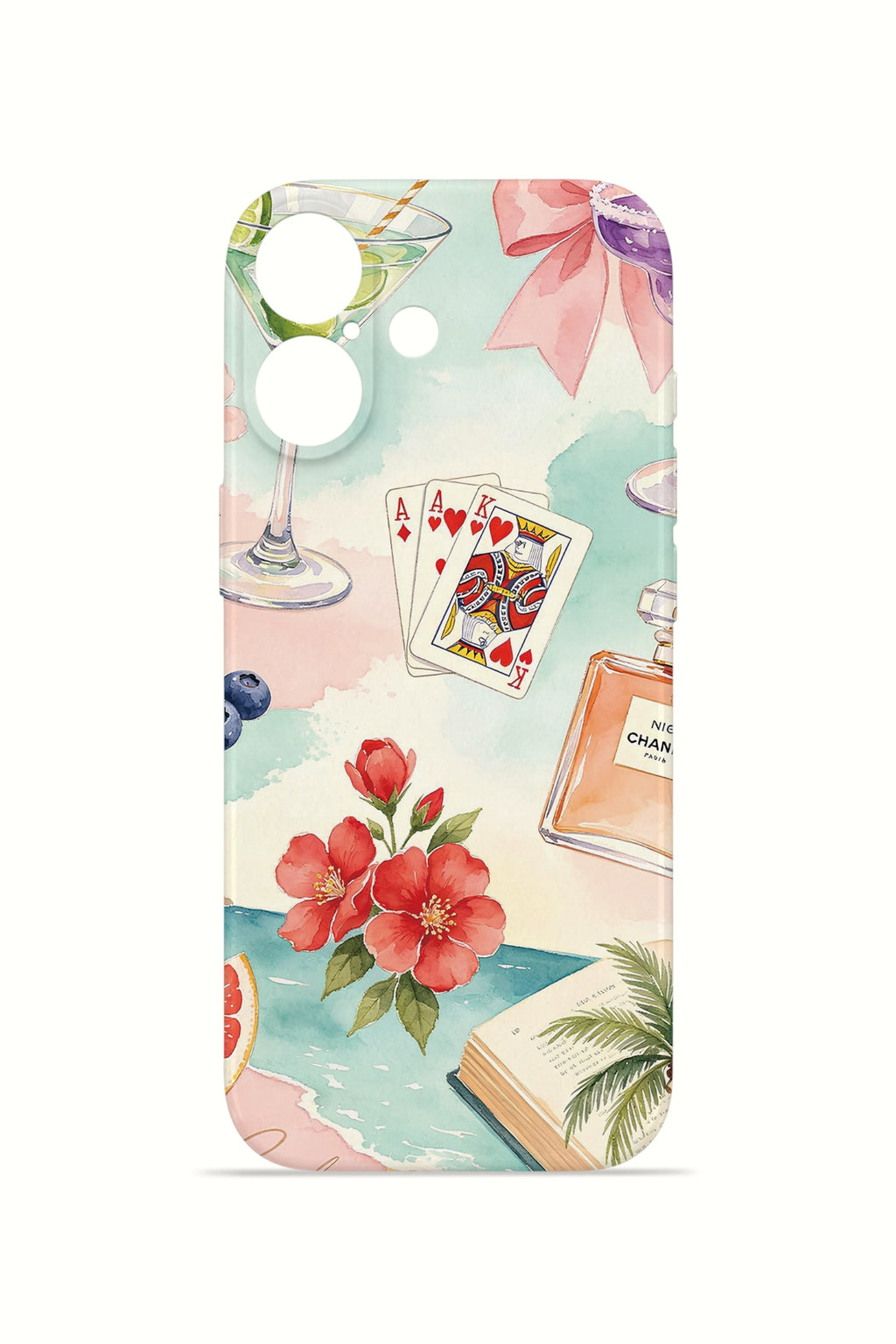 iPhone 17 Valestra İnce Kamera Korumalı Mika Kılıf Mediterranean Holiday Collage