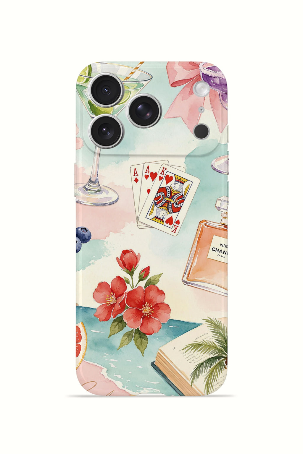iPhone 17 Pro Valestra İnce Kamera Korumalı Mika Kılıf Mediterranean Holiday Collage