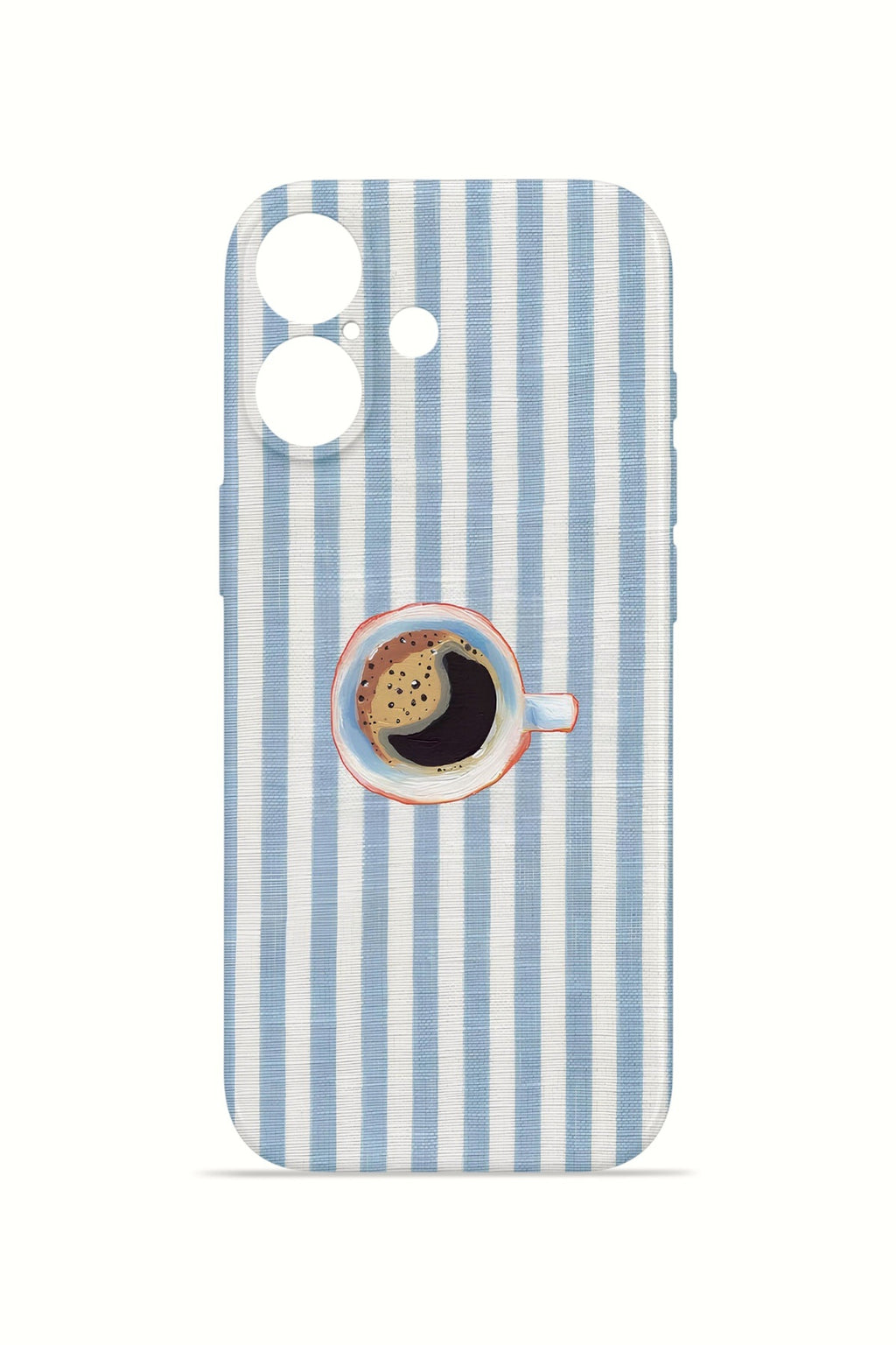 iPhone 17 Valestra İnce Kamera Korumalı Mika Kılıf Morning Coffee Stripe
