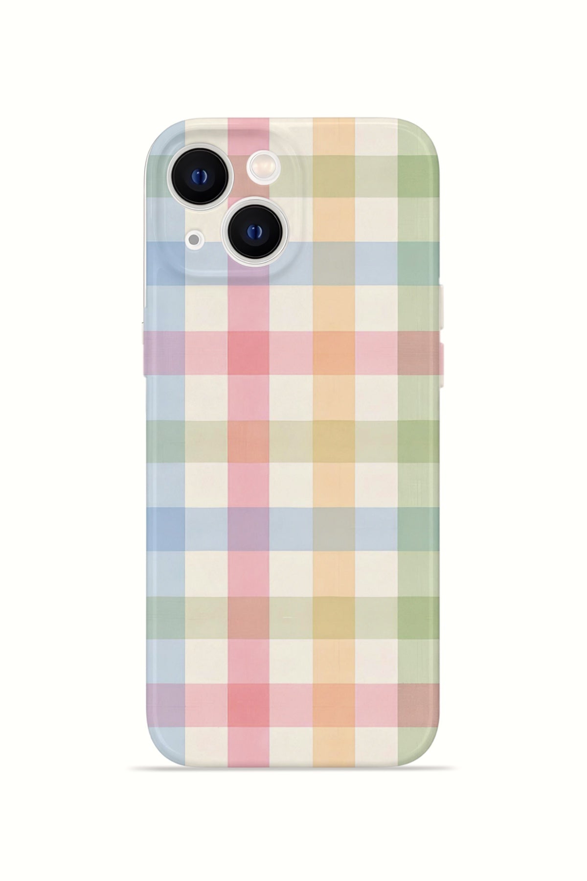 iPhone 14 Plus Valestra İnce Kamera Korumalı Mika Kılıf Pastel Gingham