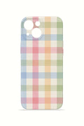 iPhone 13 Valestra İnce Kamera Korumalı Mika Kılıf Pastel Gingham