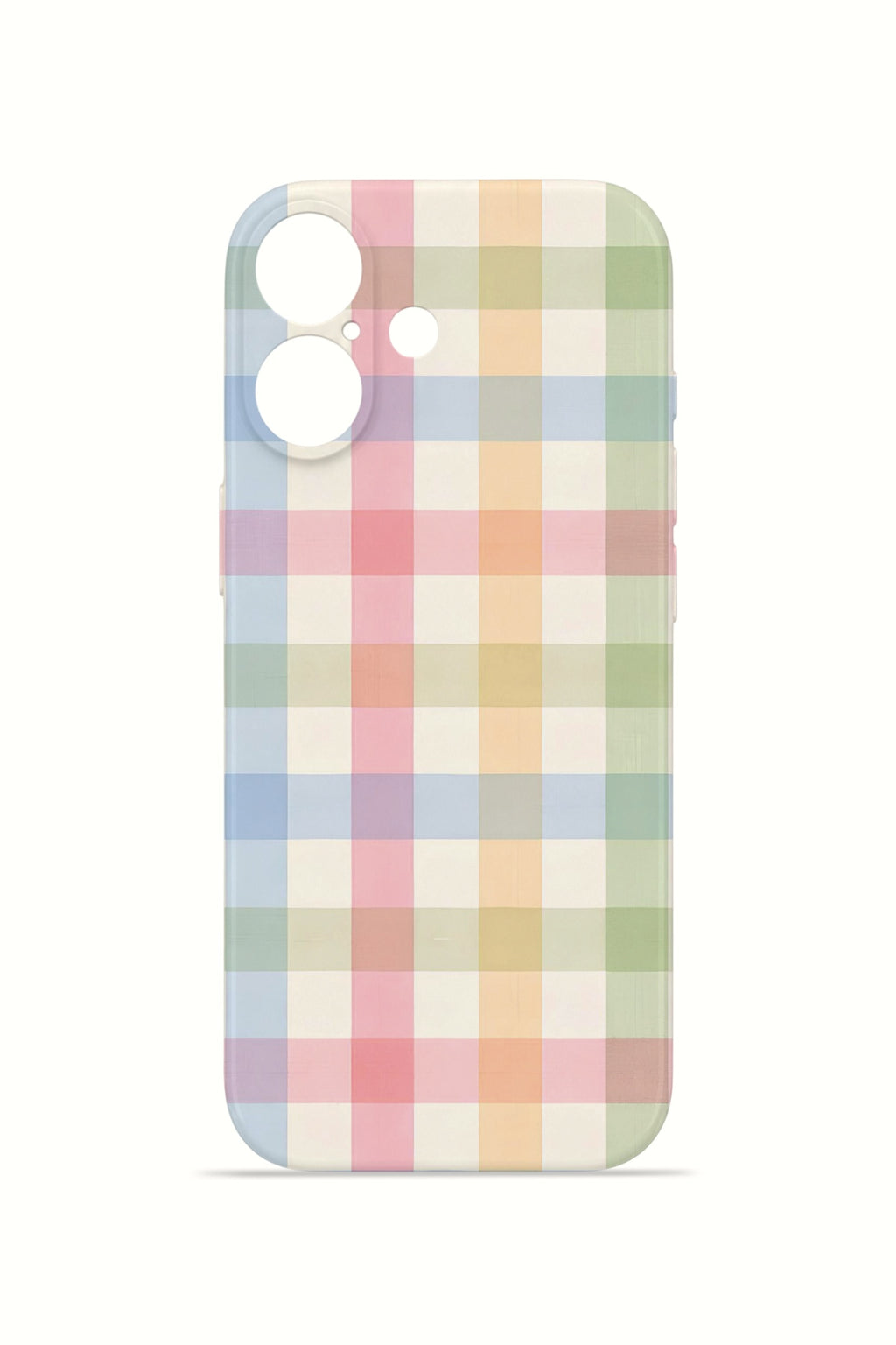 iPhone 16 Valestra İnce Kamera Korumalı Mika Kılıf Pastel Gingham