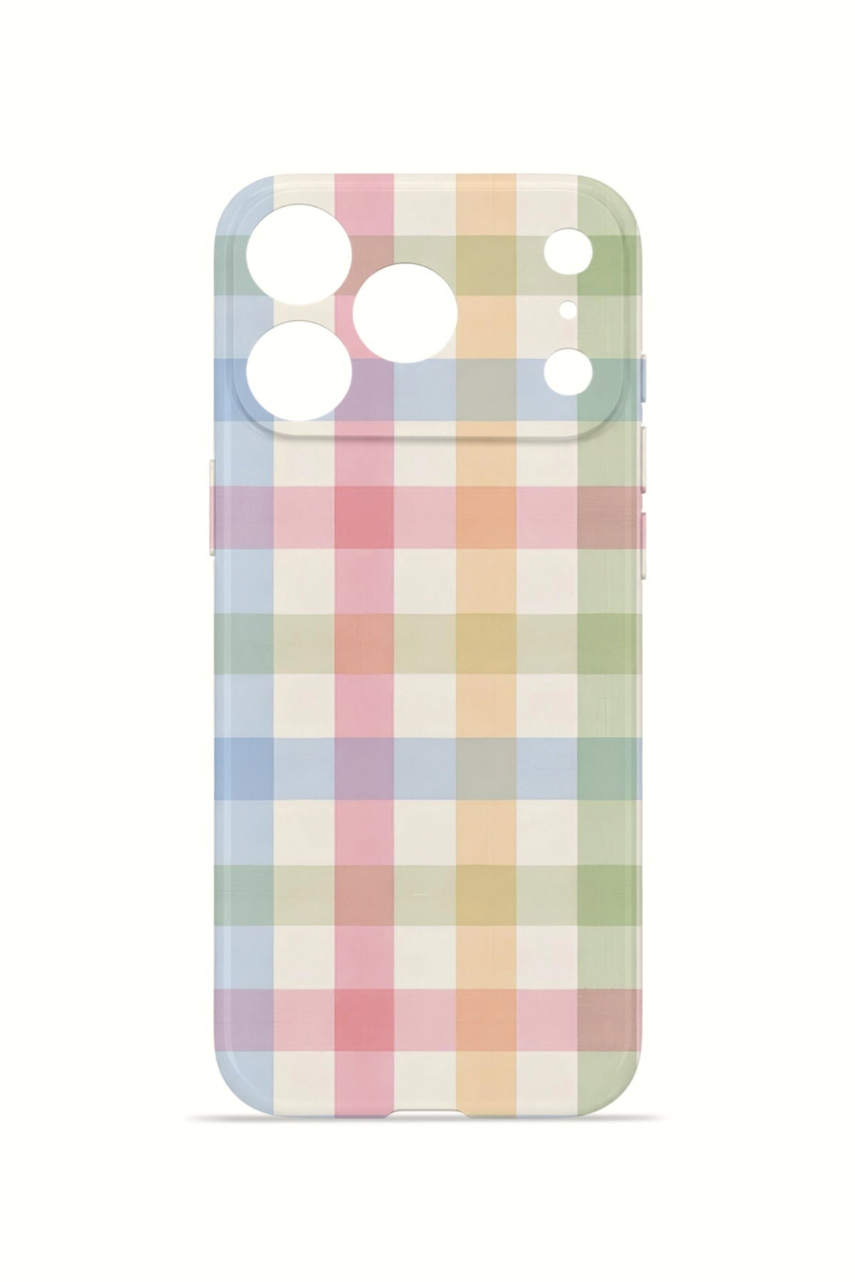 iPhone 17 Pro Max Valestra İnce Kamera Korumalı Mika Kılıf Pastel Gingham