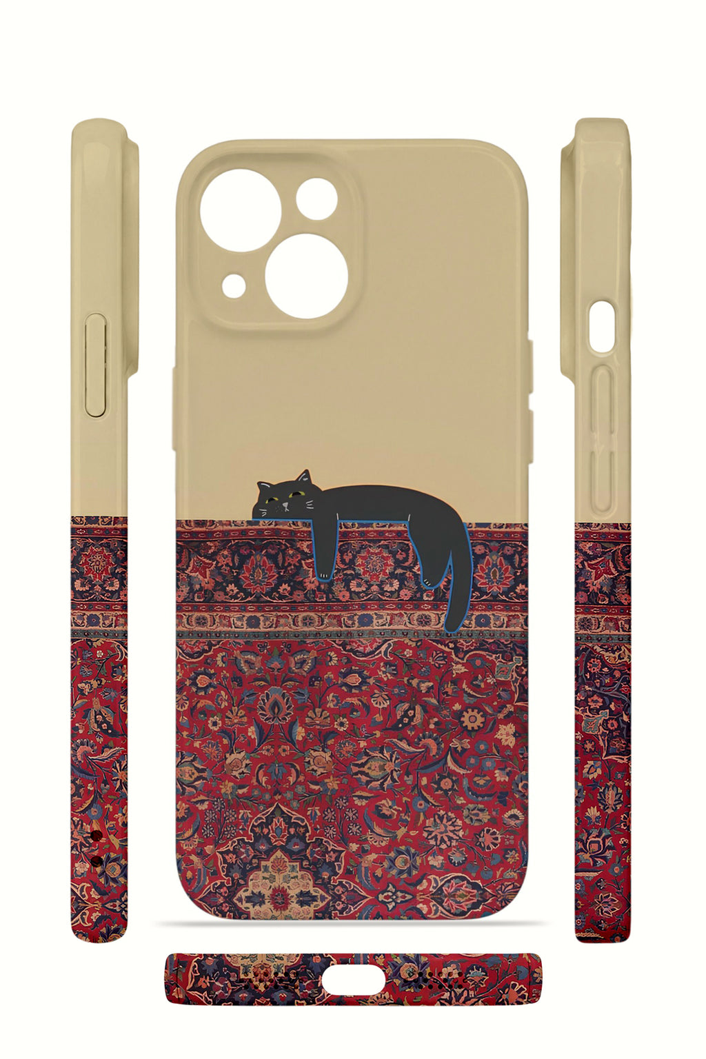 iPhone 15 Valestra İnce Kamera Korumalı Mika Kılıf Persian Cat Lounge