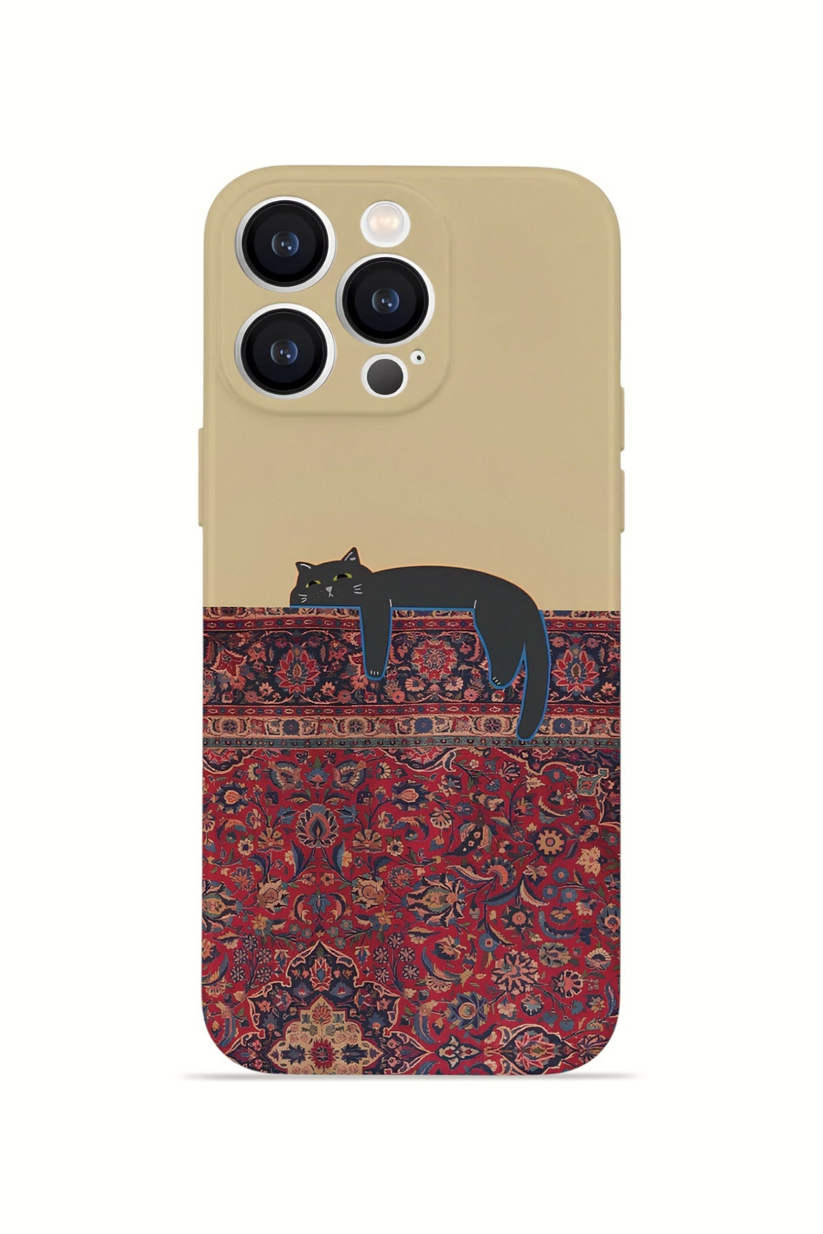 iPhone 14 Pro Valestra İnce Kamera Korumalı Mika Kılıf Persian Cat Lounge