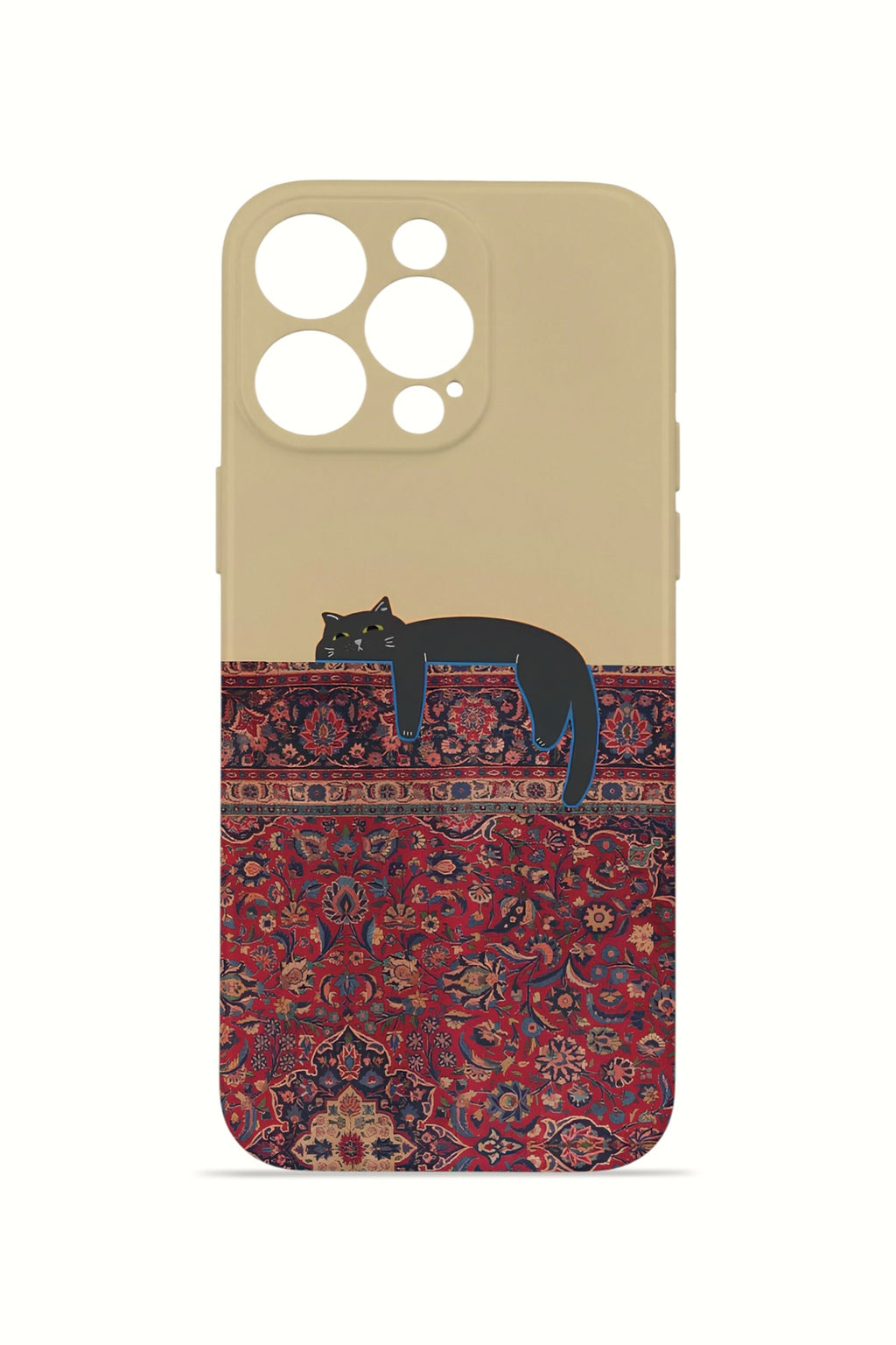 iPhone 14 Pro Valestra İnce Kamera Korumalı Mika Kılıf Persian Cat Lounge