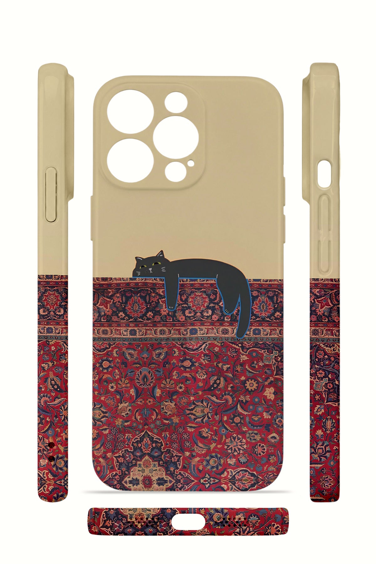 iPhone 12 Pro Valestra İnce Kamera Korumalı Mika Kılıf Persian Cat Lounge
