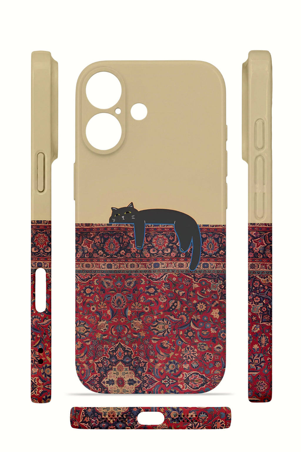 iPhone 16 Plus Valestra İnce Kamera Korumalı Mika Kılıf Persian Cat Lounge