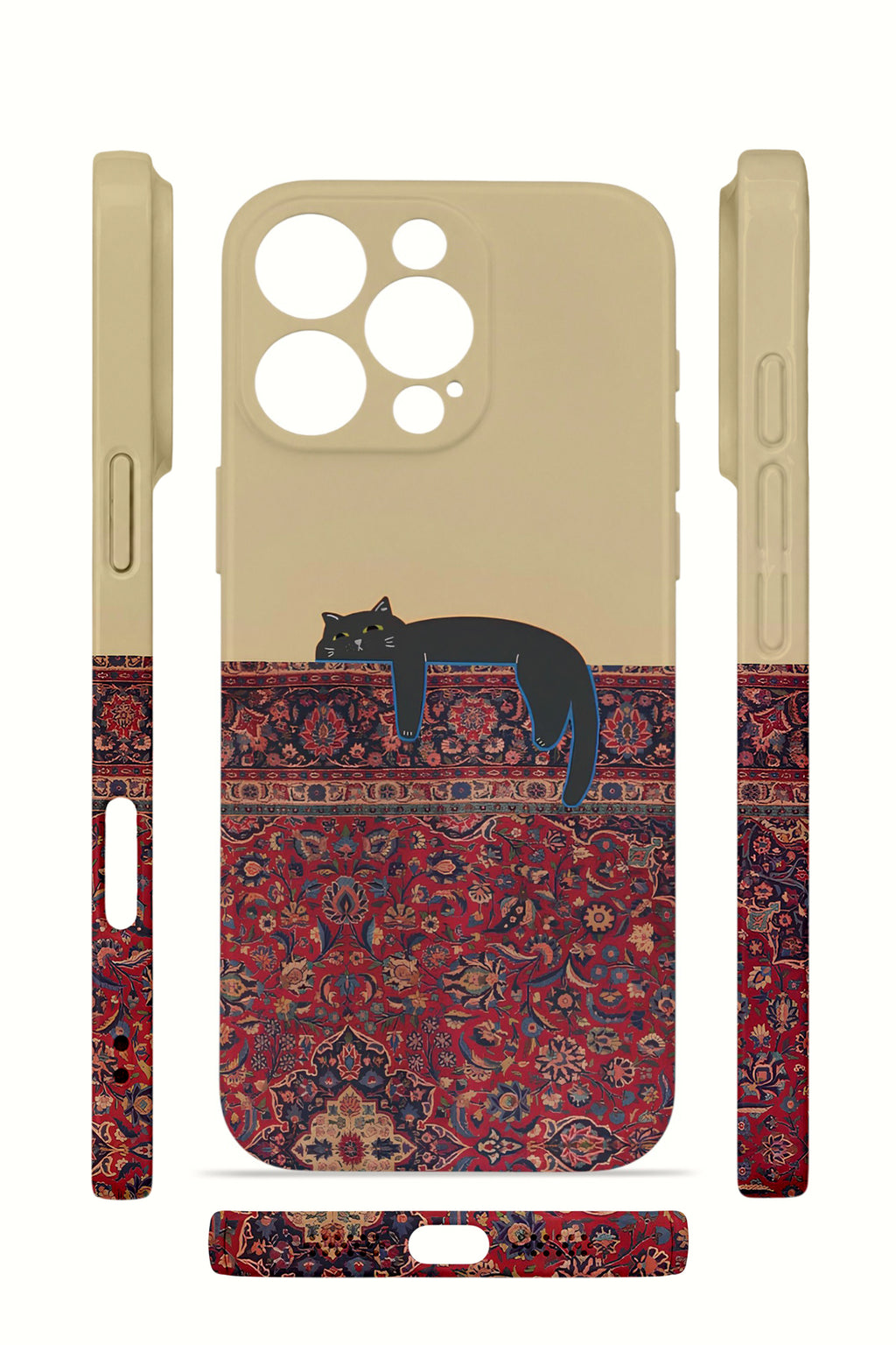 iPhone 16 Pro Max Valestra İnce Kamera Korumalı Mika Kılıf Persian Cat Lounge
