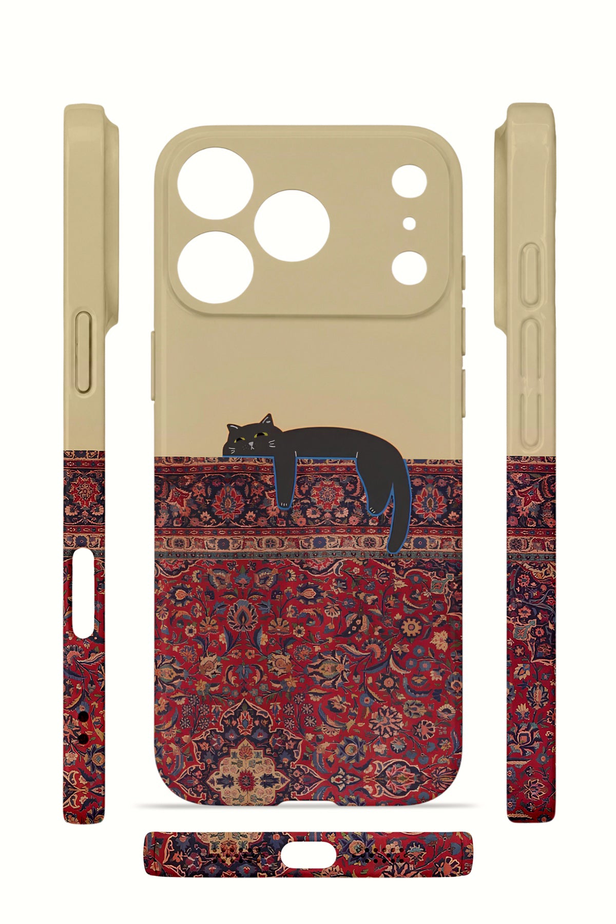 iPhone 17 Pro Valestra İnce Kamera Korumalı Mika Kılıf Persian Cat Lounge
