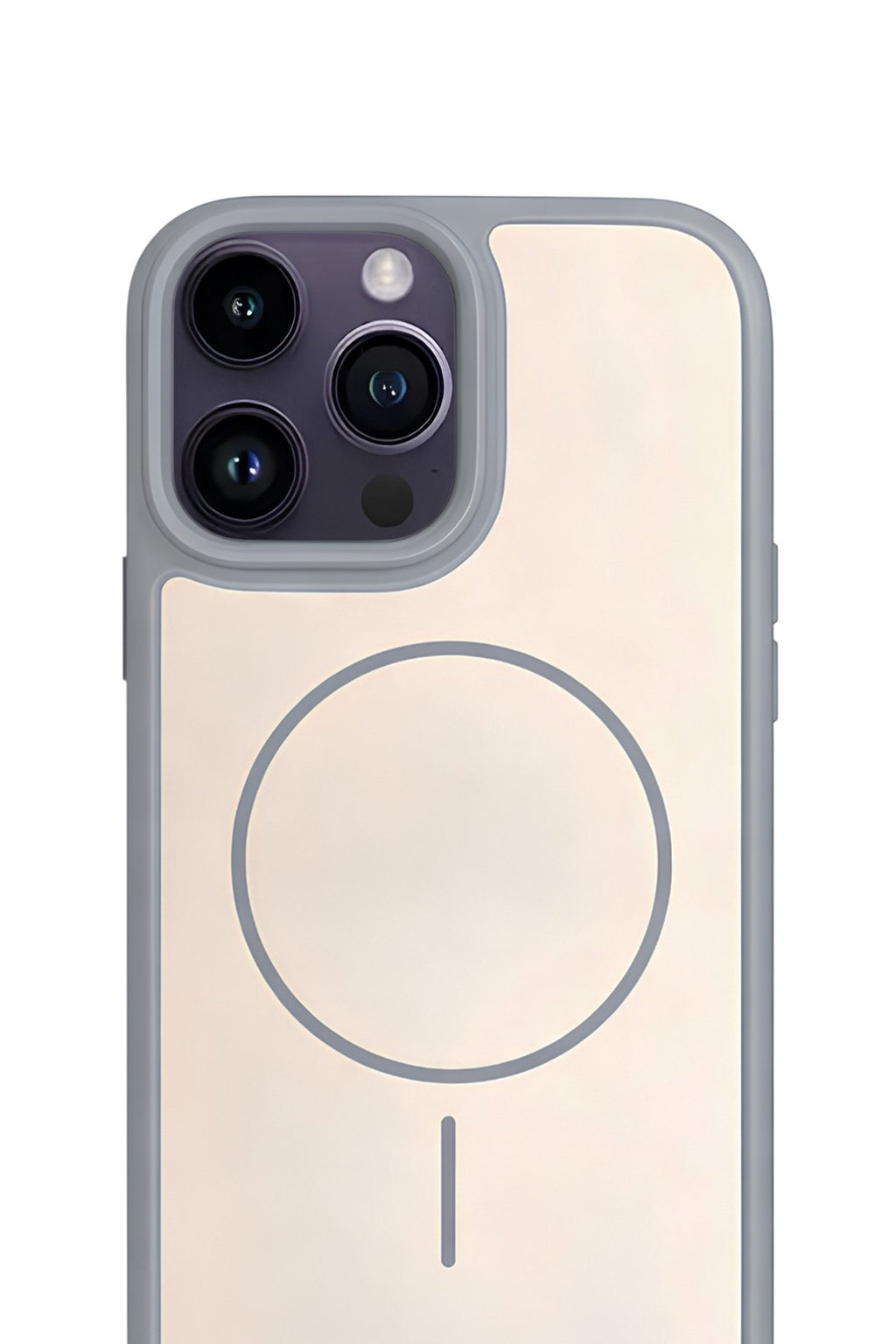 iPhone 14 Pro 6.1" Premium Soft Magsafe Silikon Kılıf Gri
