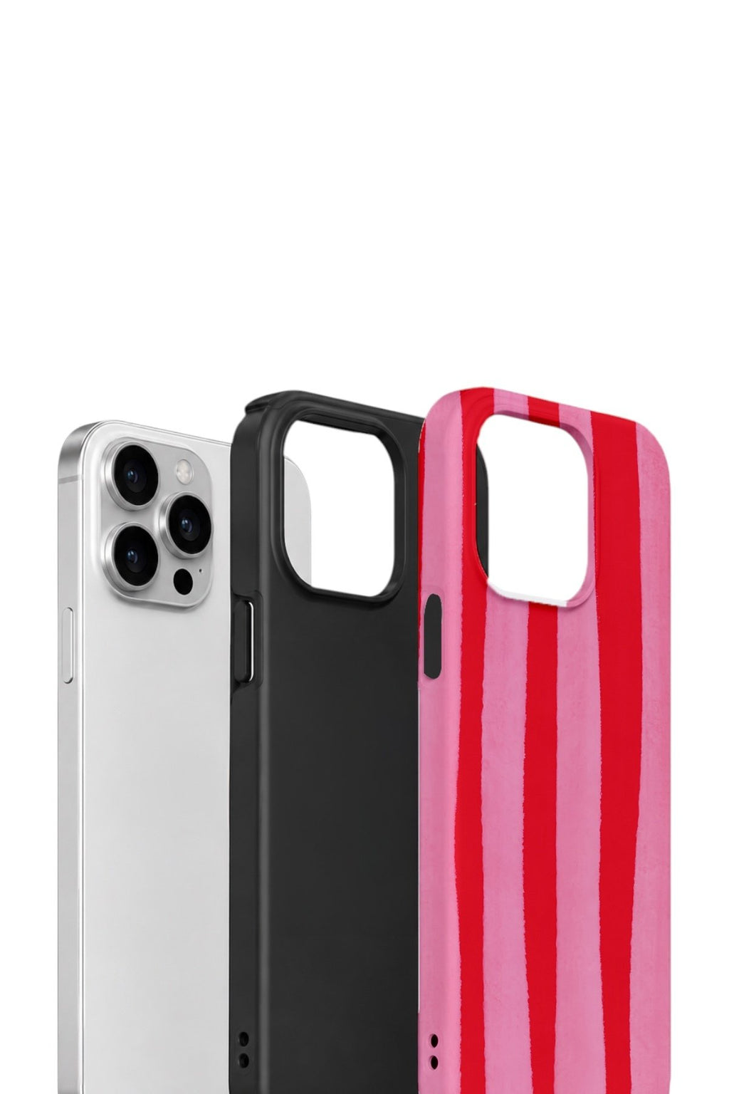 iPhone 13 Pro Vorian Çift Katmanlı Kılıf Raspberry Bold Stripe