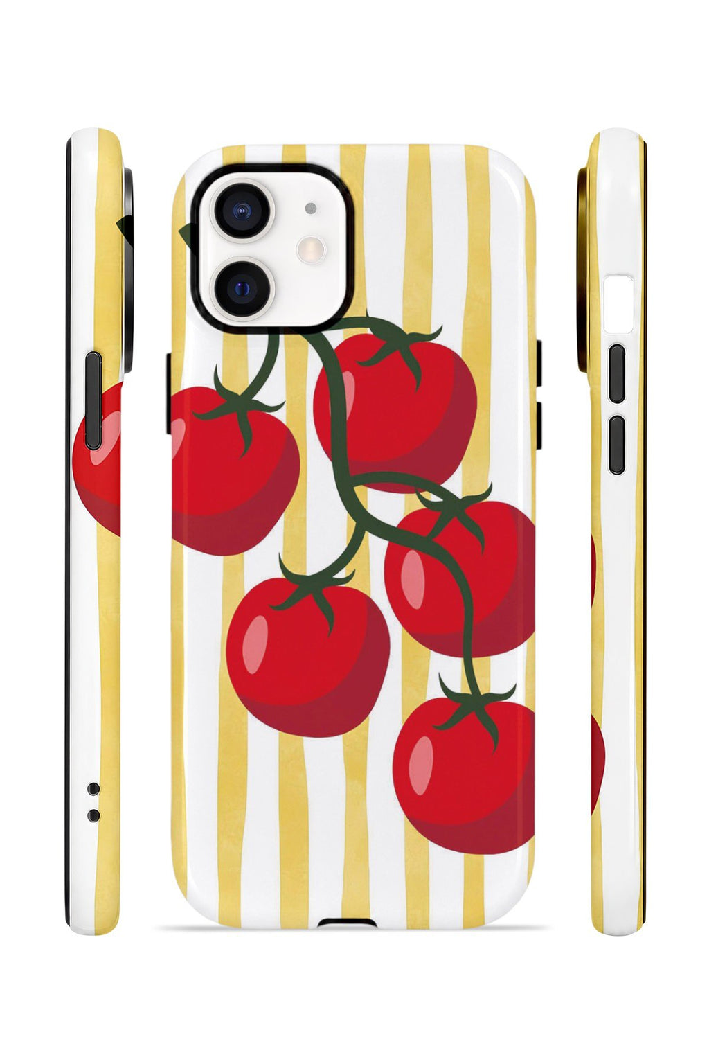 iPhone 12 Vorian Çift Katmanlı MagSafe Kılıf Tomato Market Stripe