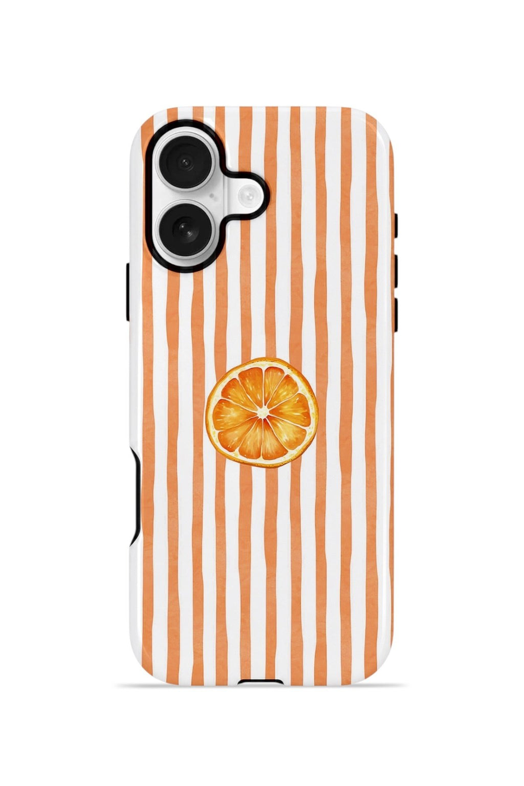 iPhone 16 Plus Vorian Çift Katmanlı Kılıf Orange Slice Stripe