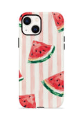 iPhone 13 Vorian Çift Katmanlı Kılıf Watermelon Blush Stripe