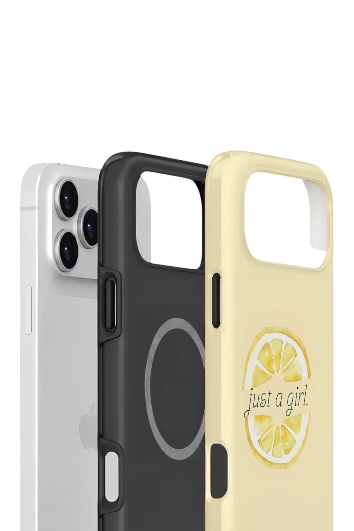 iPhone 17 Pro Max Vorian Çift Katmanlı MagSafe Kılıf Just A Girl Lemon
