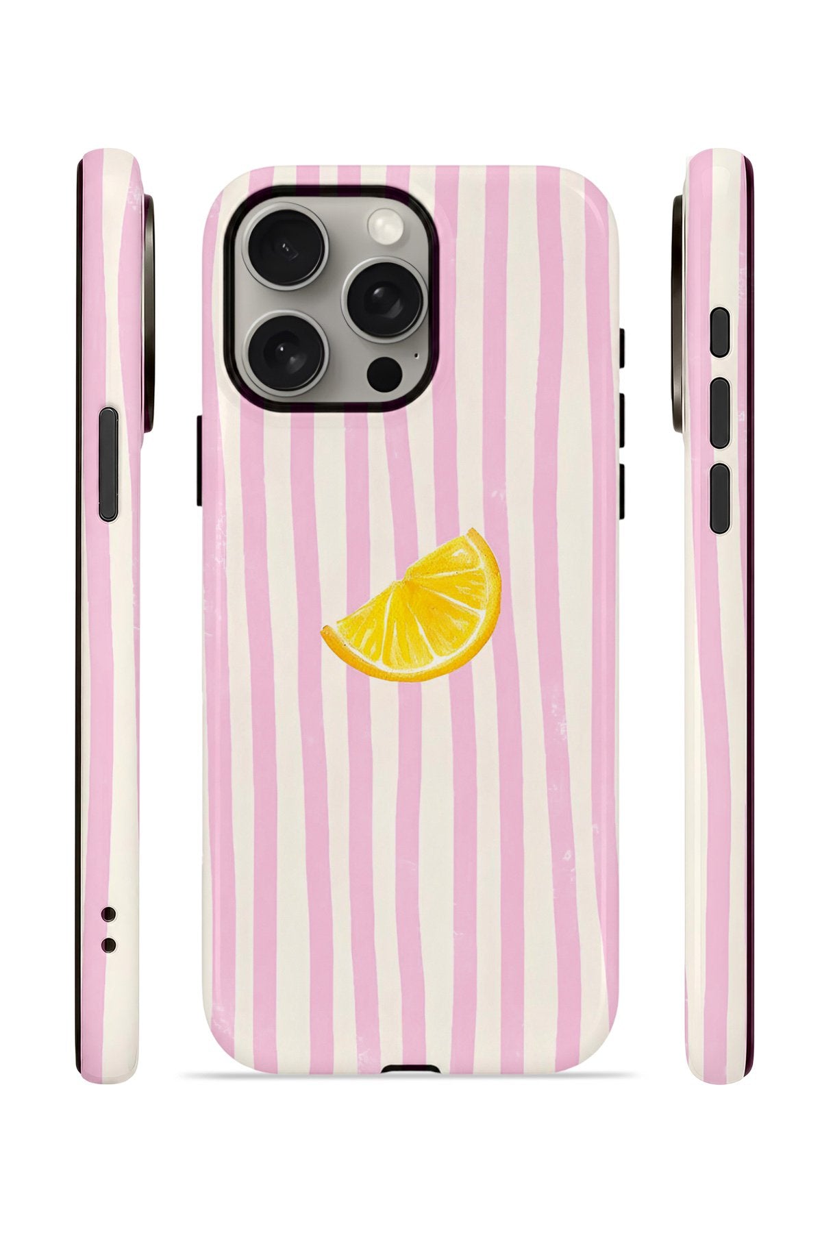 iPhone 15 Pro Max Vorian Çift Katmanlı Kılıf Pink Lemon Drop