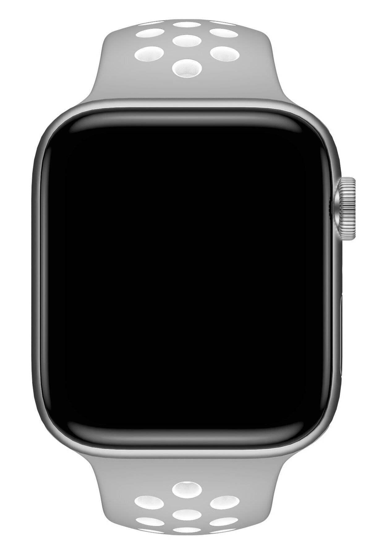 Apple Watch Series Fileli Kordon Gri-Beyaz